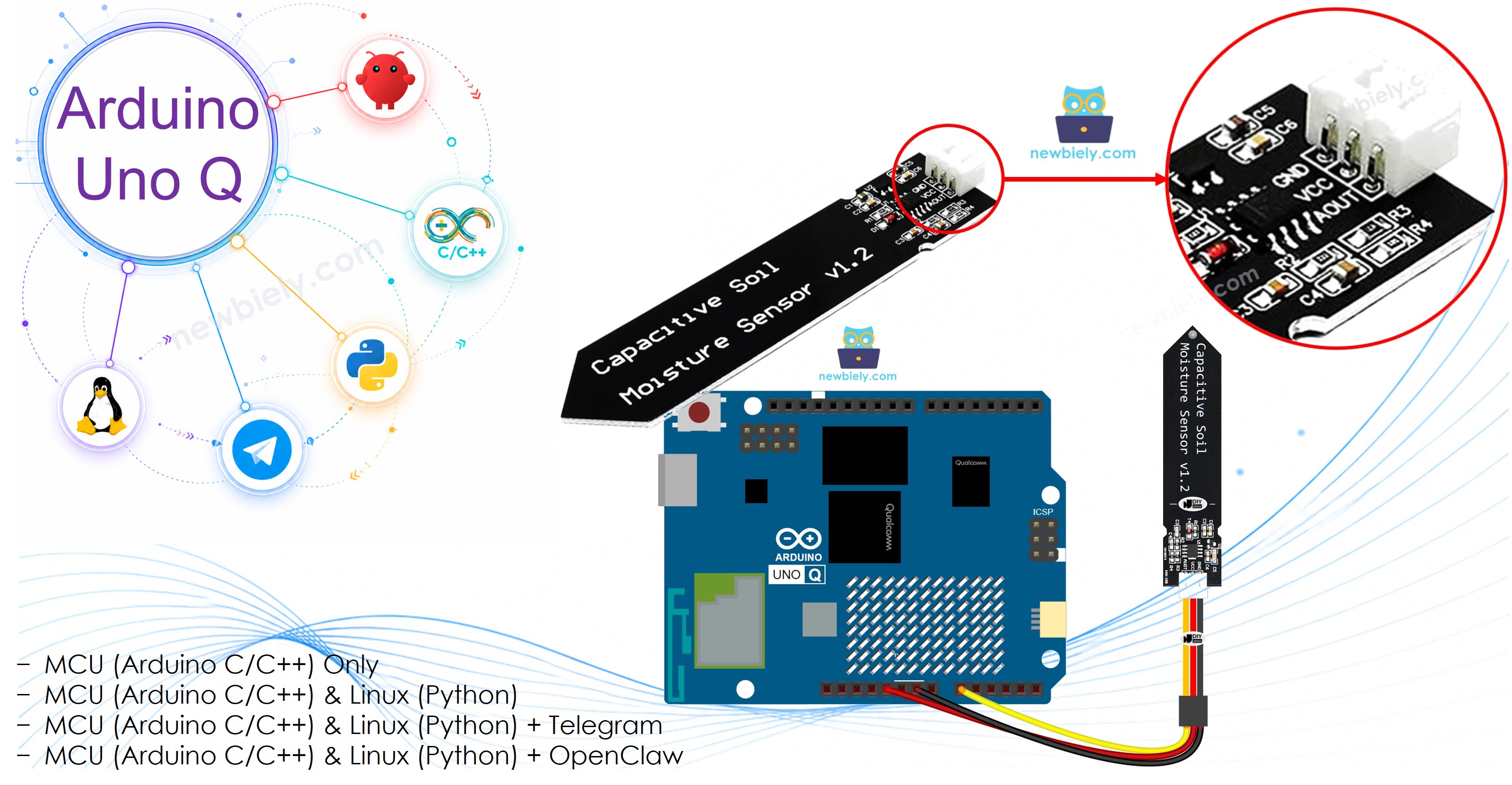 Arduino UNO Q - Soil Moisture Sensor