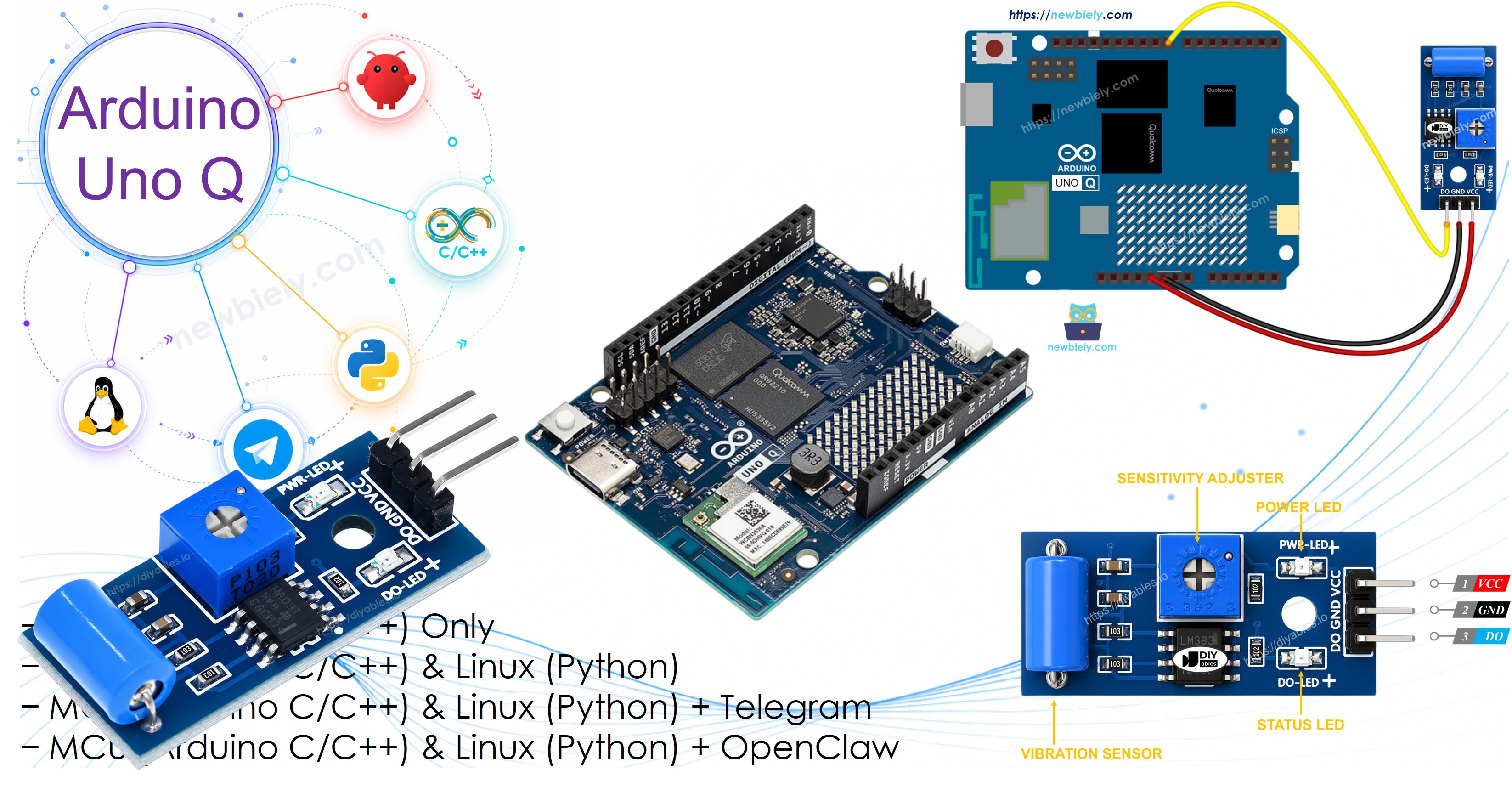 Arduino UNO Q SW-420 Vibration Sensor