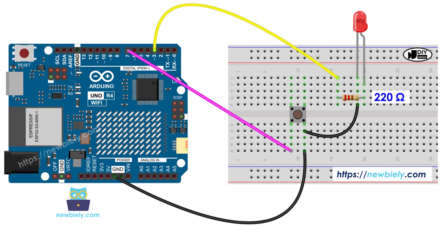 Arduino UNO R4 control LED