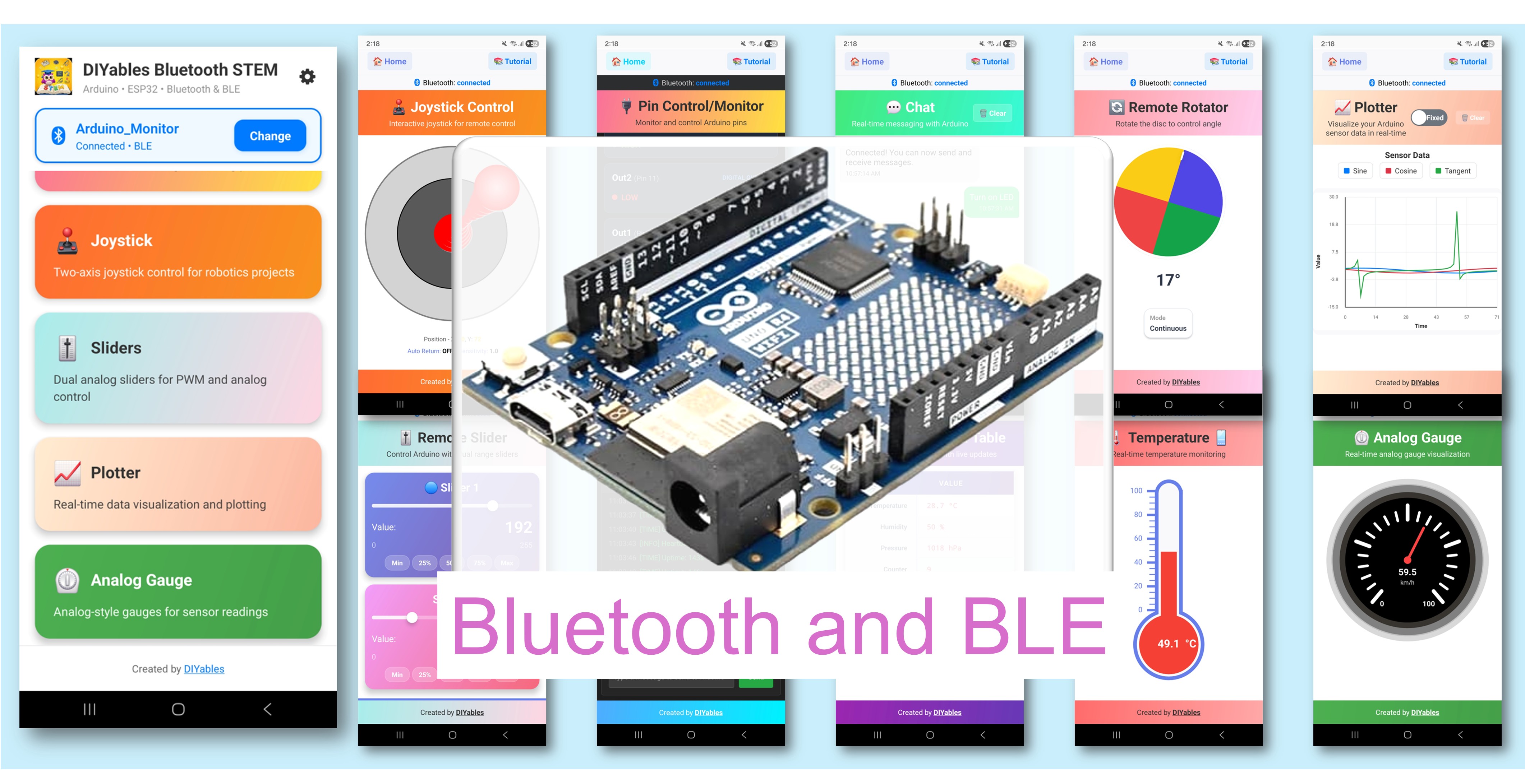 Arduino UNO R4 WiFi Bluetooth Multiple Apps Example - All-in-One BLE Tutorial