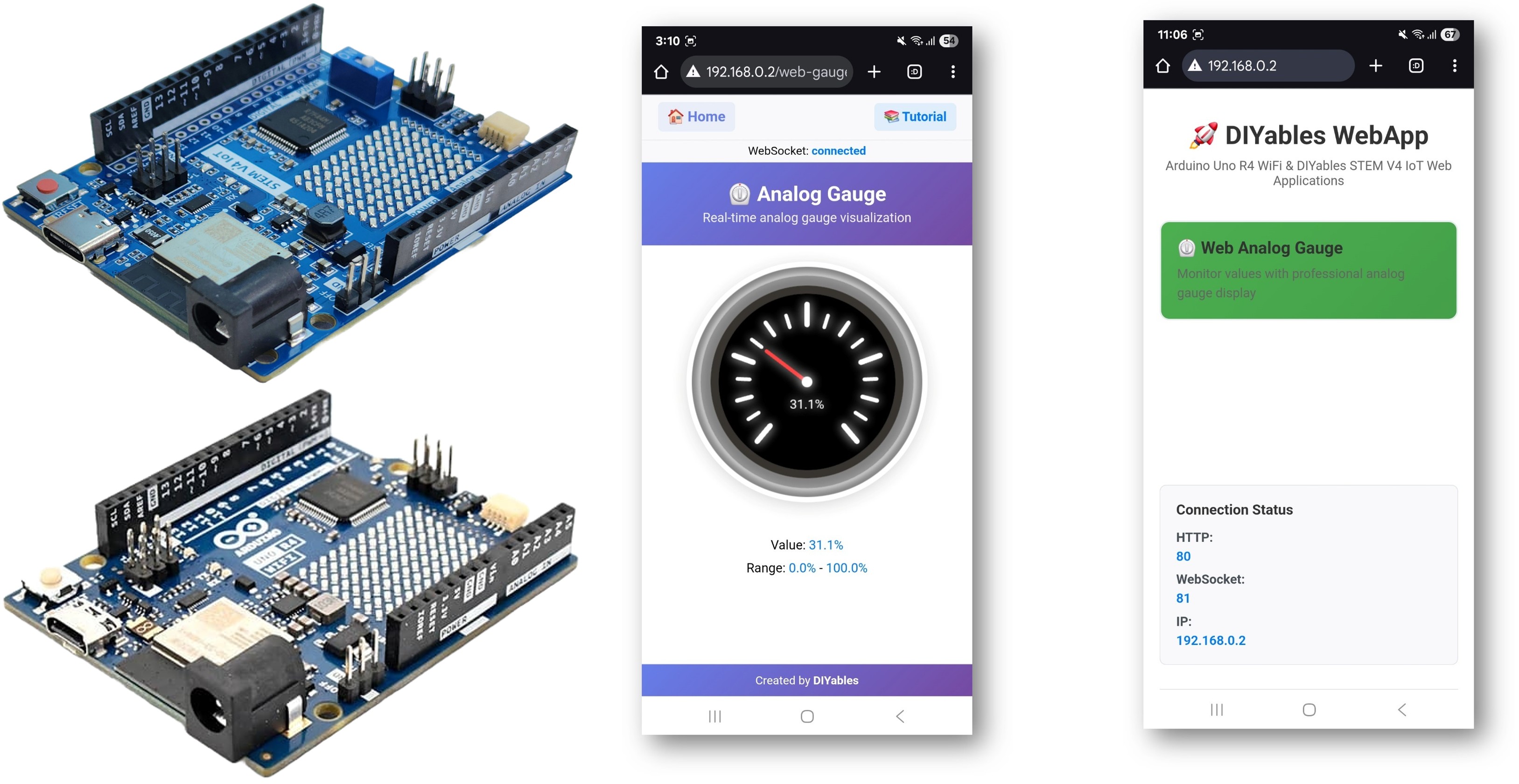 Arduino WebAnalogGauge Example - Professional Gauge Display Tutorial
