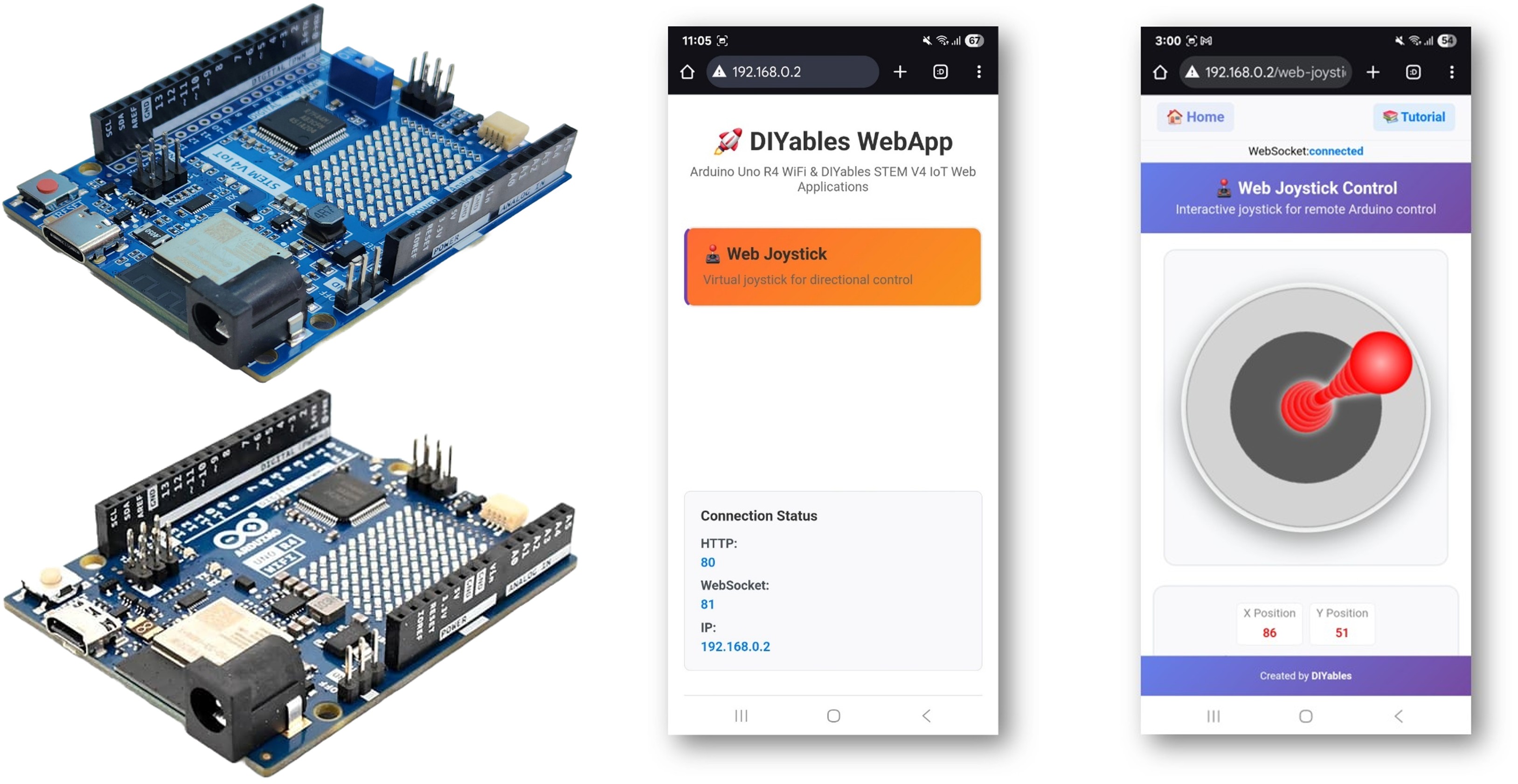 Arduino WebJoystick Example - Virtual Joystick Control Tutorial