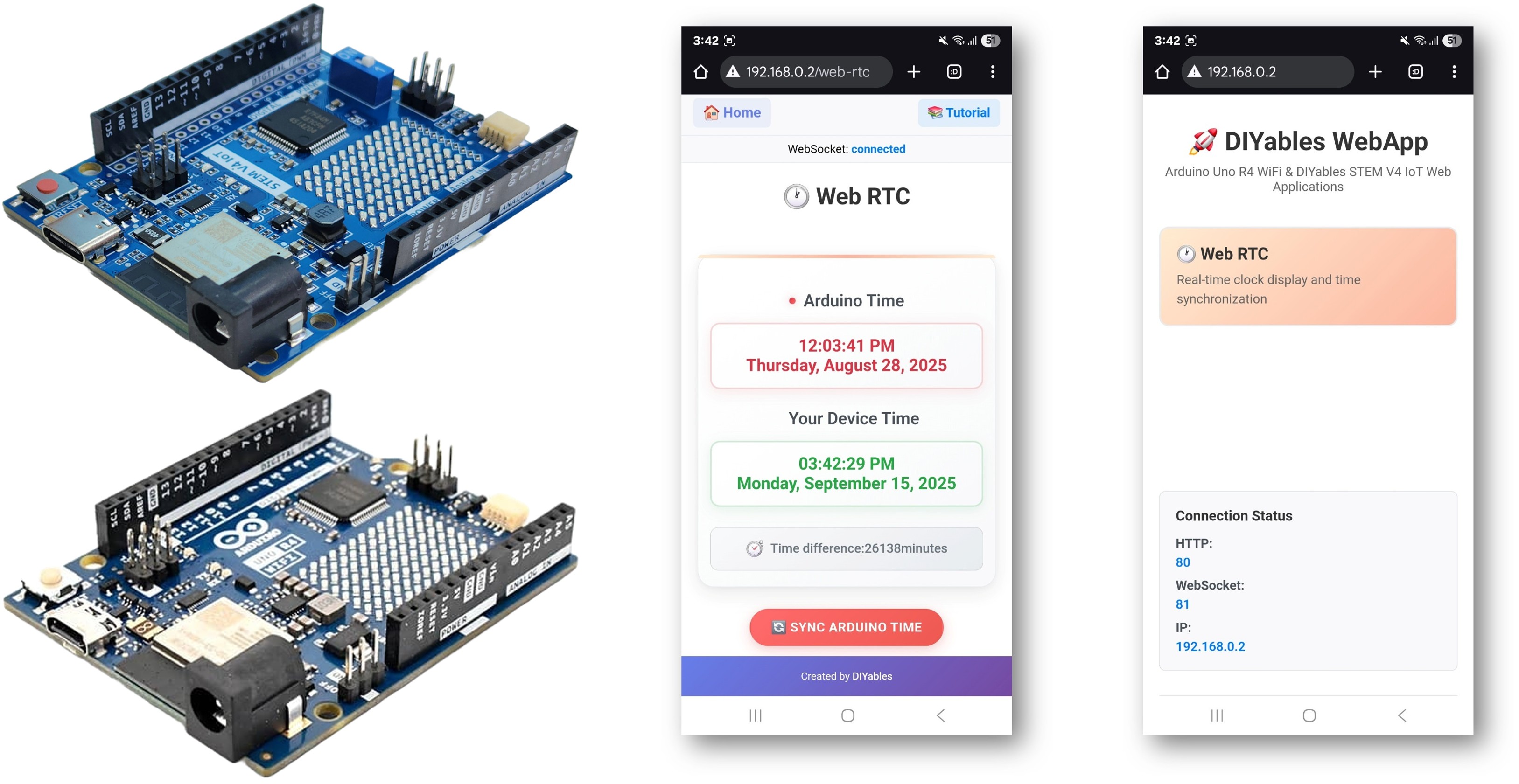 Arduino WebRTC Example - Real-Time Clock Interface Tutorial