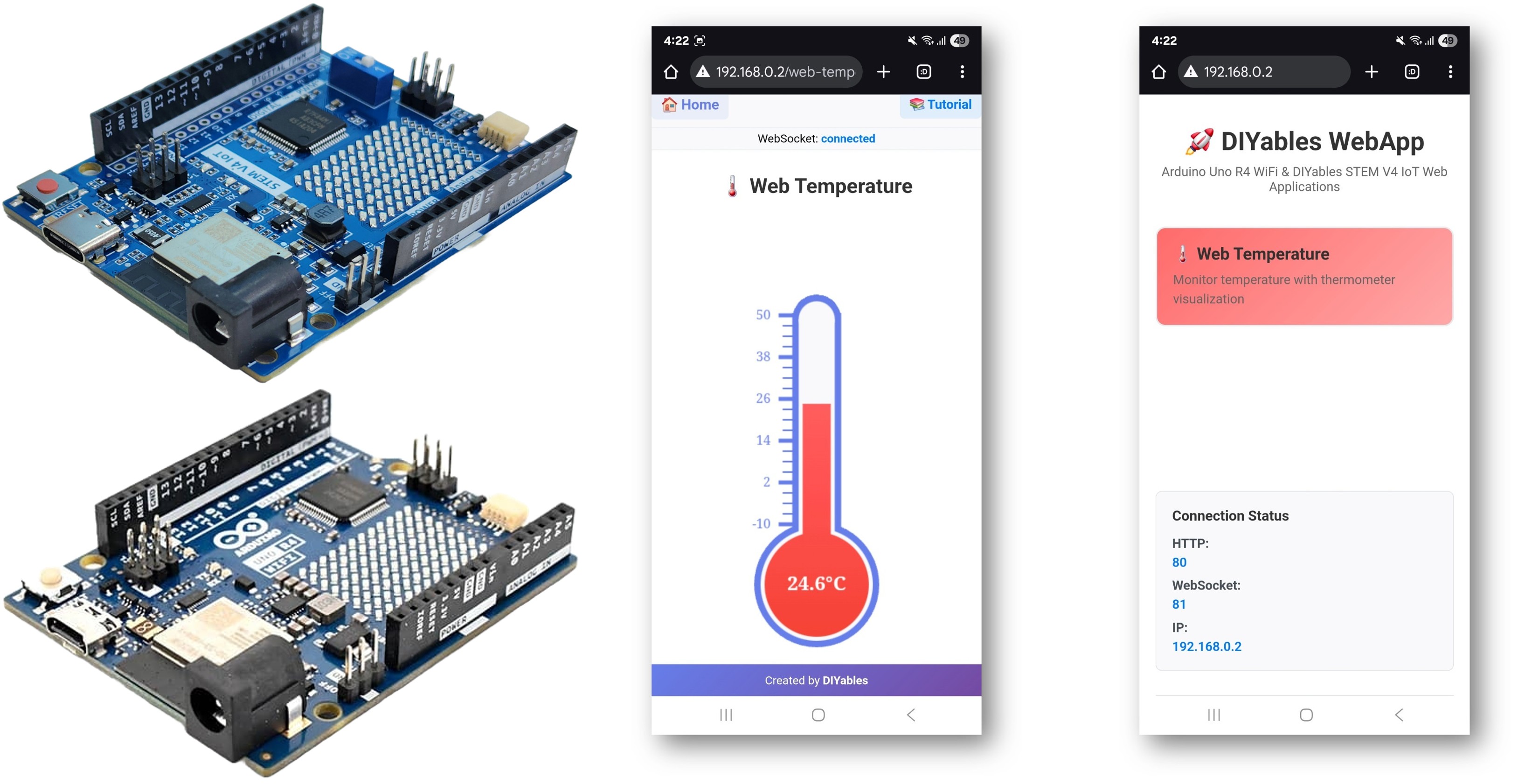 Arduino WebTemperature Example - Thermometer Display Interface Tutorial