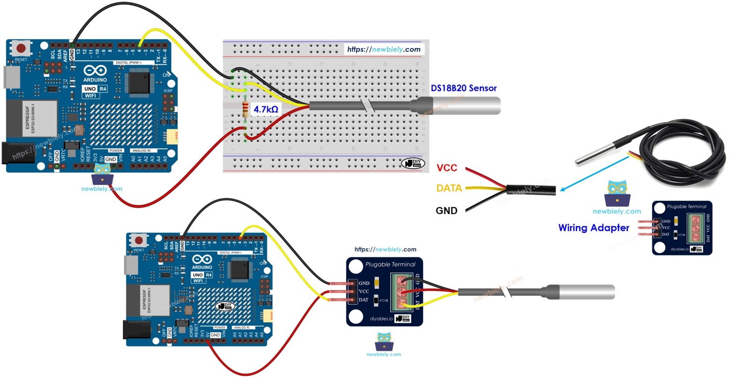 Arduino UNO R4 temperature sensor