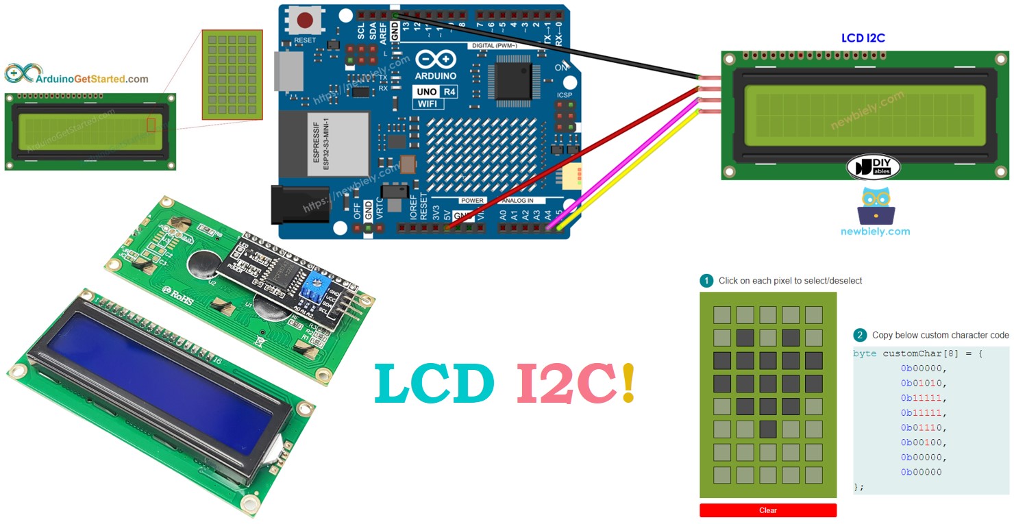 Arduino UNO R4 and 16x2 LCD I2C