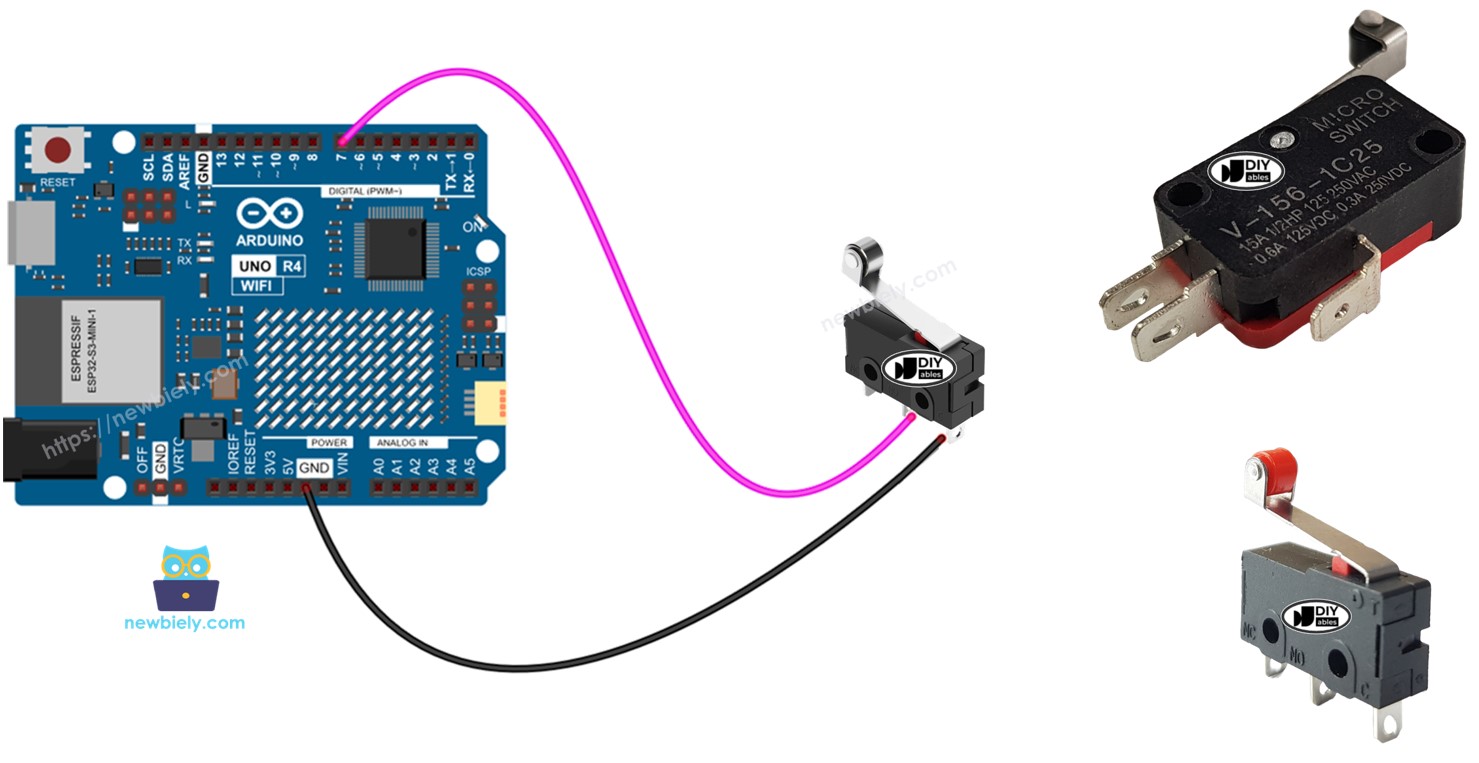 Arduino UNO R4 with Limit Switch