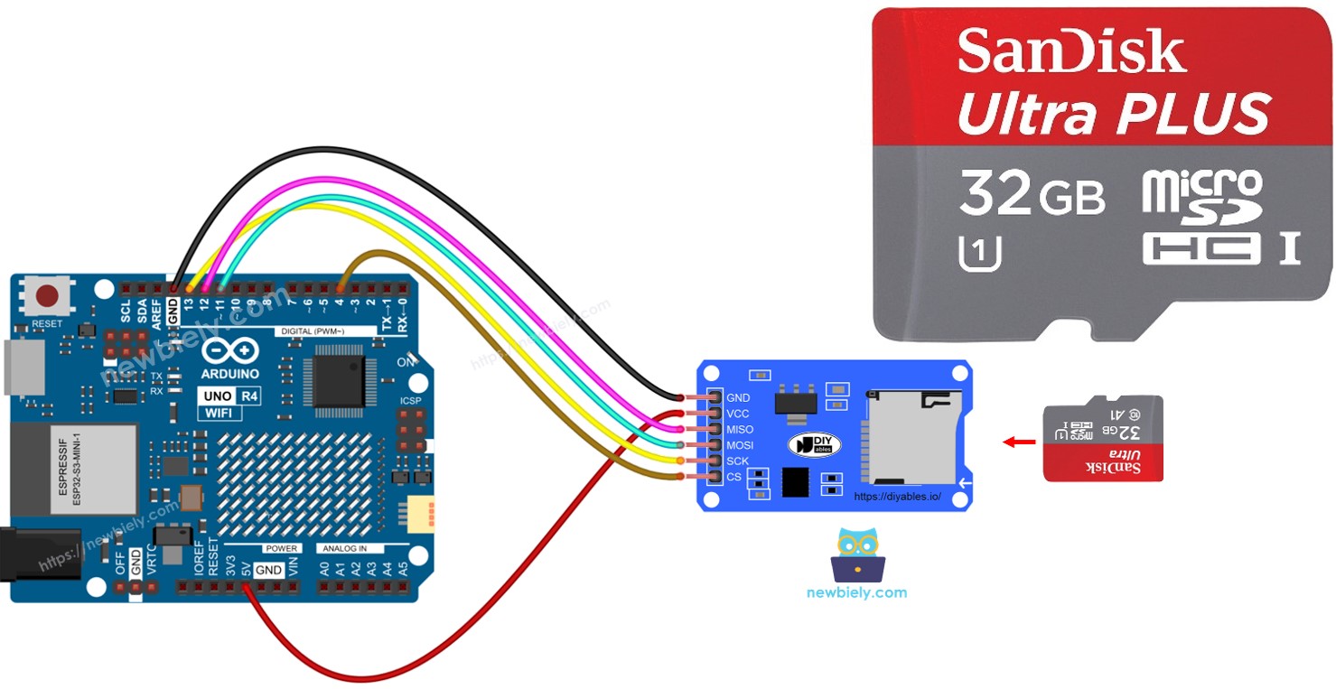 Arduino UNO R4 Micro SD Card