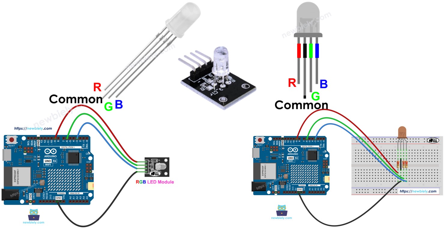 Arduino UNO R4 RGB LED