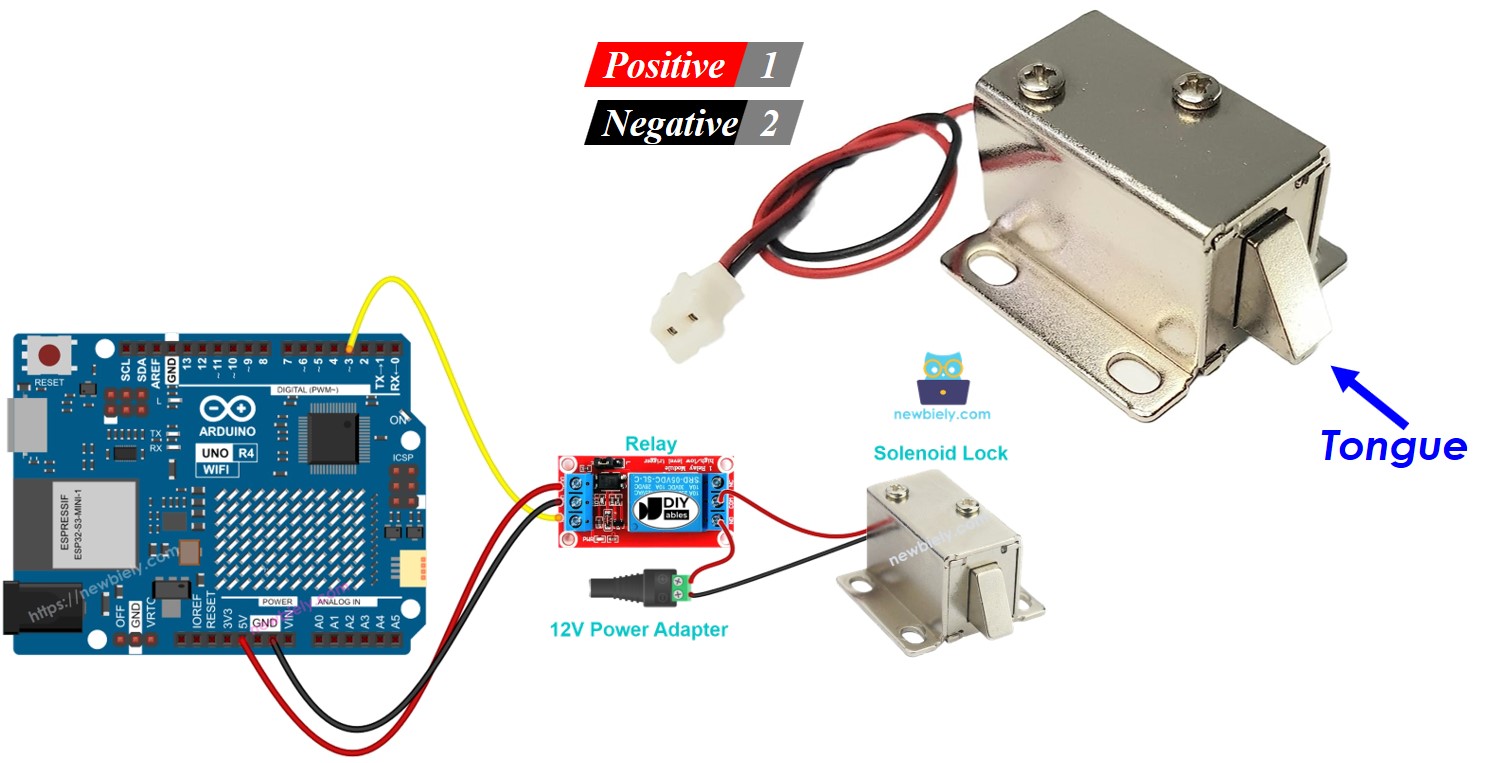 Arduino UNO R4 Solenoid Lock