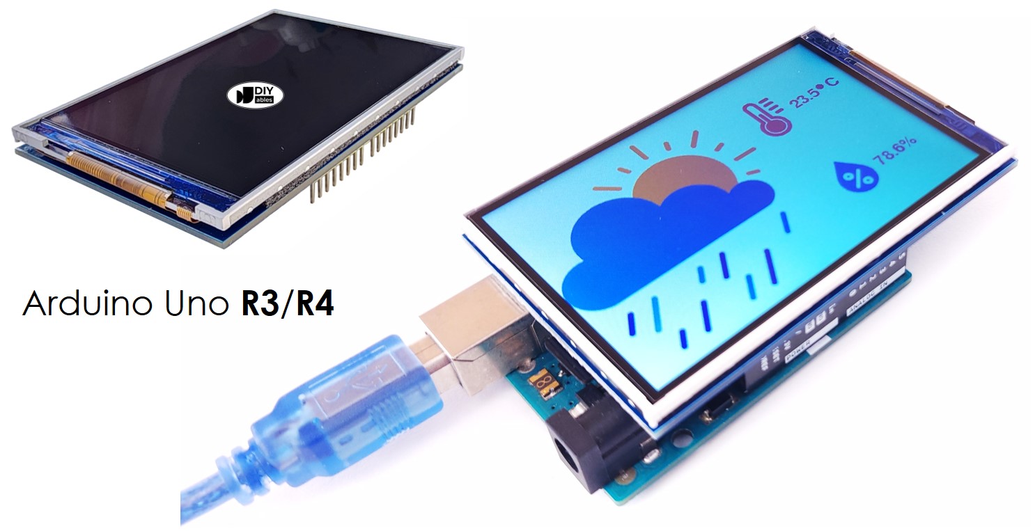 Arduino UNO R4 TFT LCD display I2C display