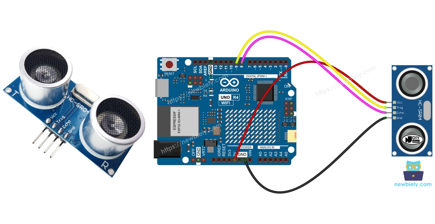 Arduino UNO R4 ultrasonic sensor