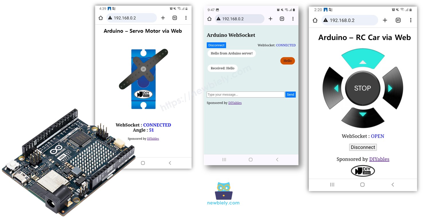 Arduino UNO R4 websocket