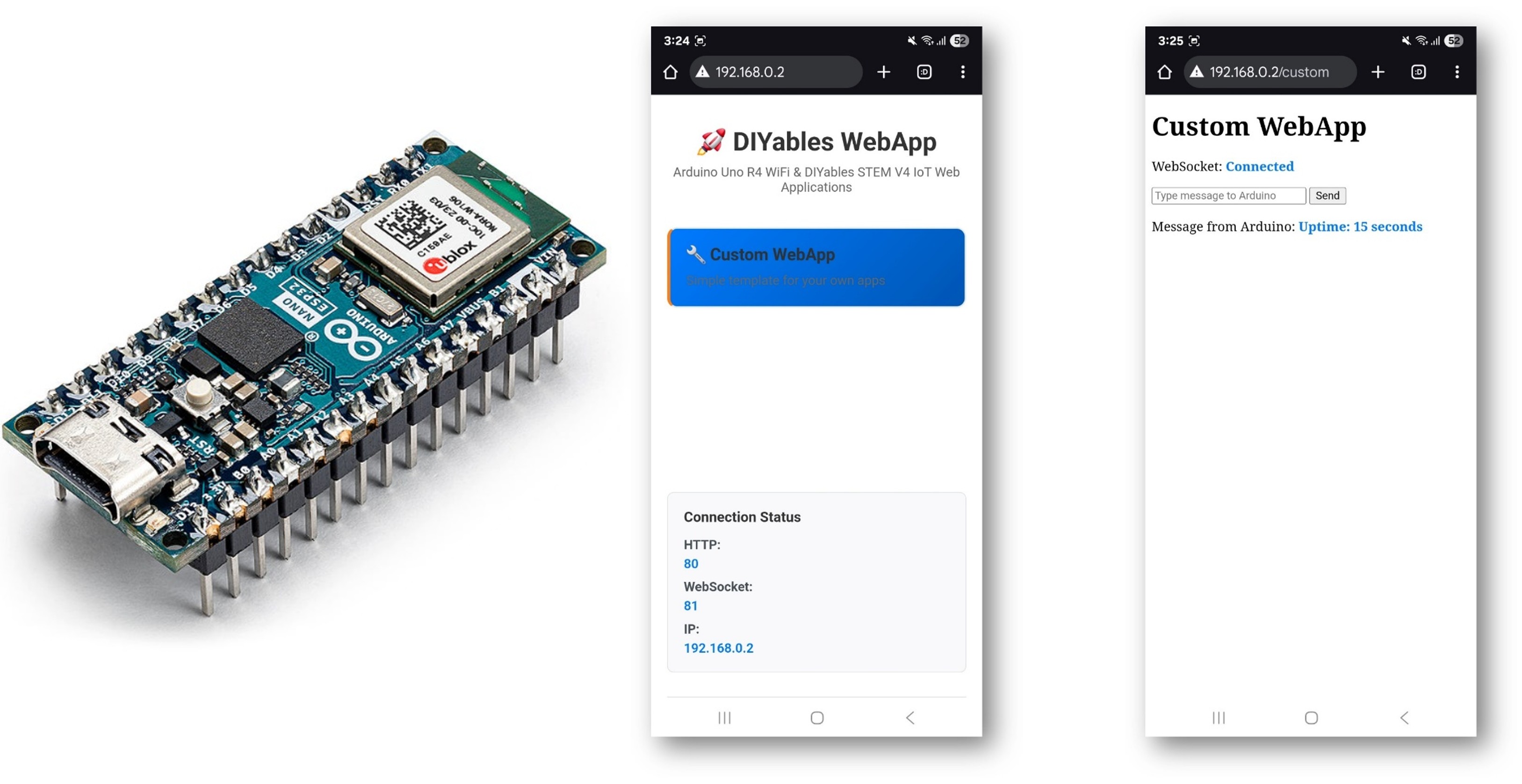 Arduino Nano ESP32 Custom WebApp