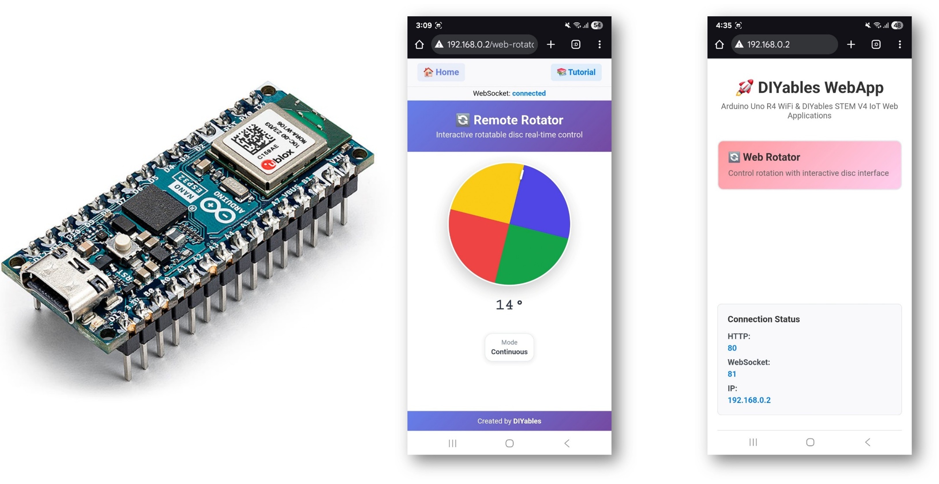 Arduino Nano ESP32 Web Rotator