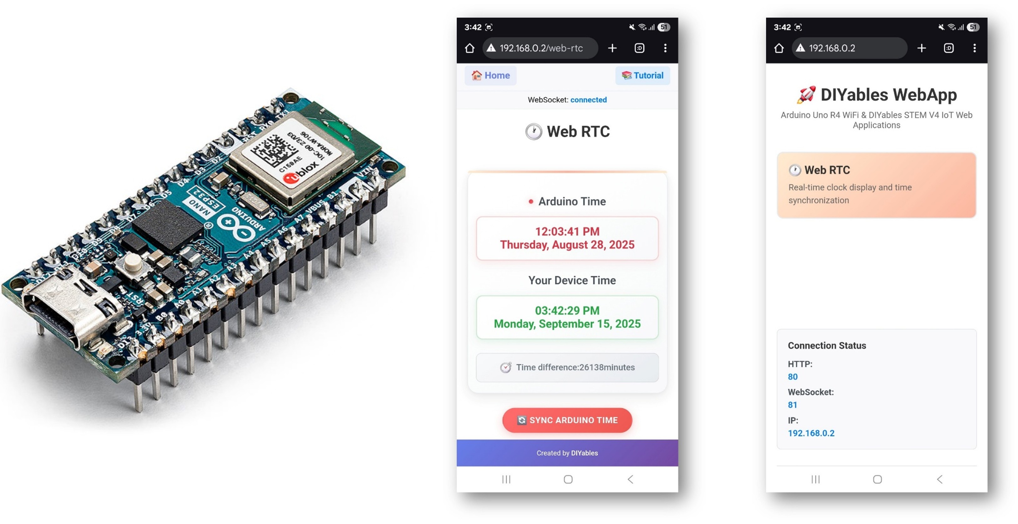 Arduino Nano ESP32 Web RTC