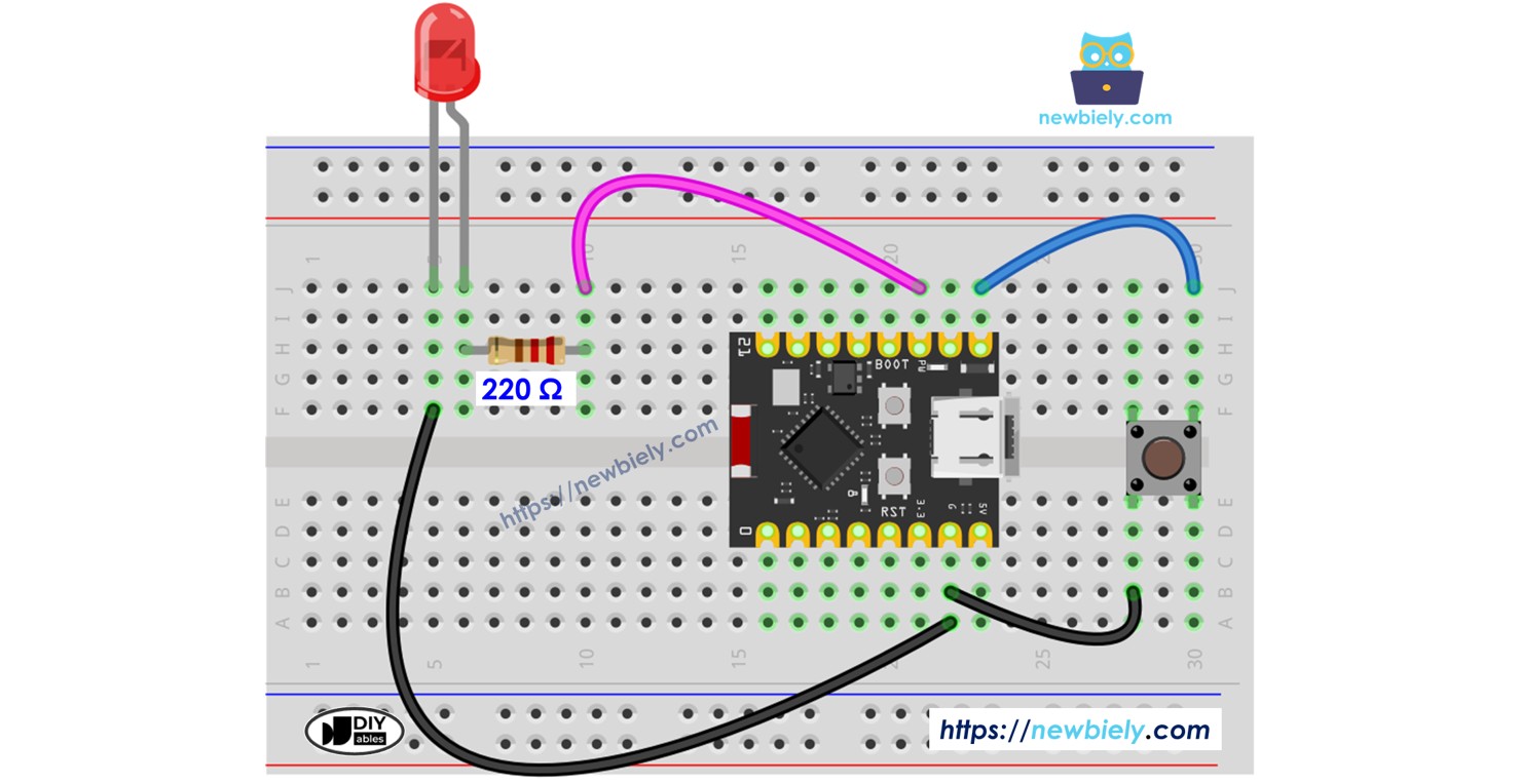 ESP32 C3 Super Mini - Button LED