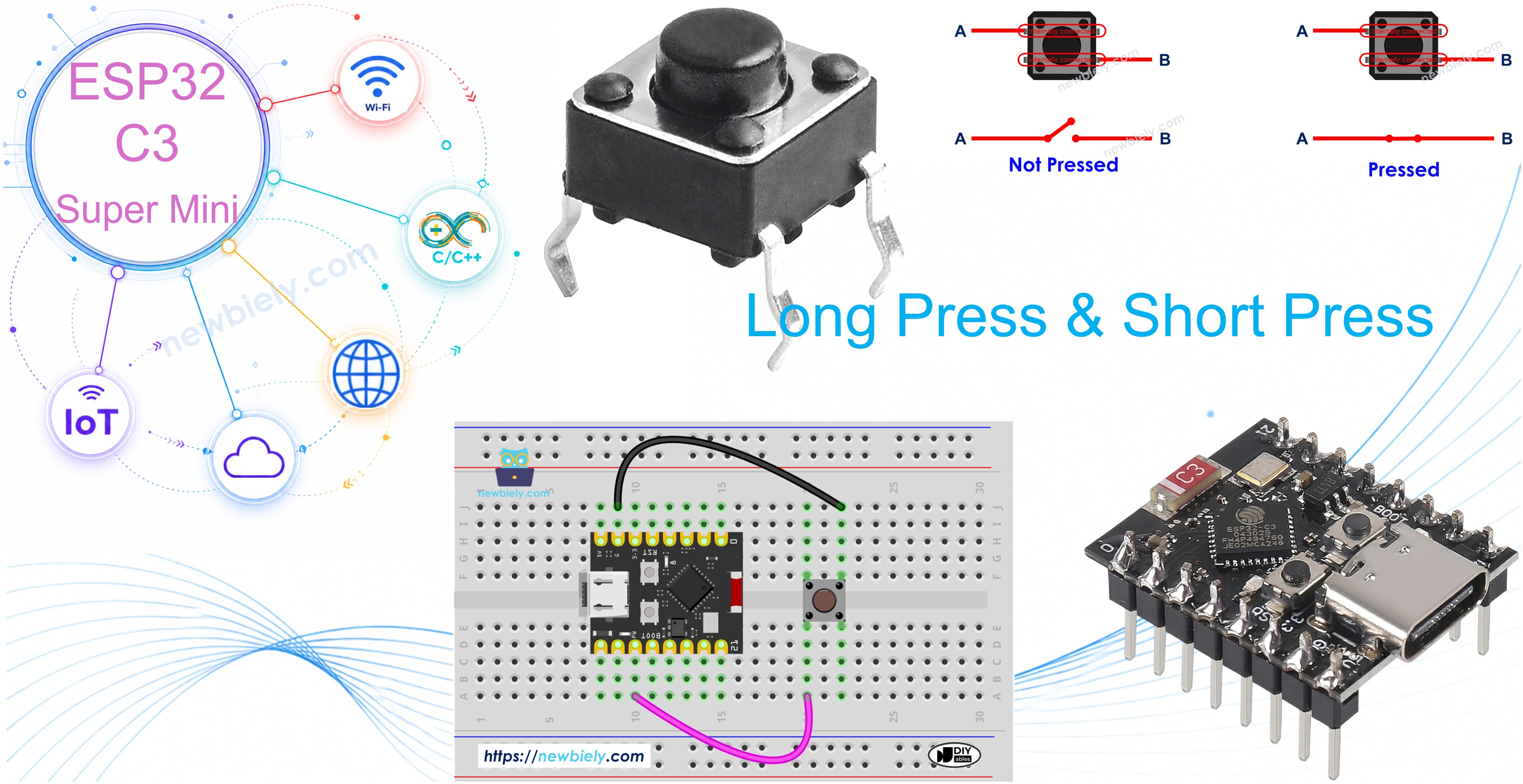 ESP32 C3 Super Mini - Button - Long Press Short Press