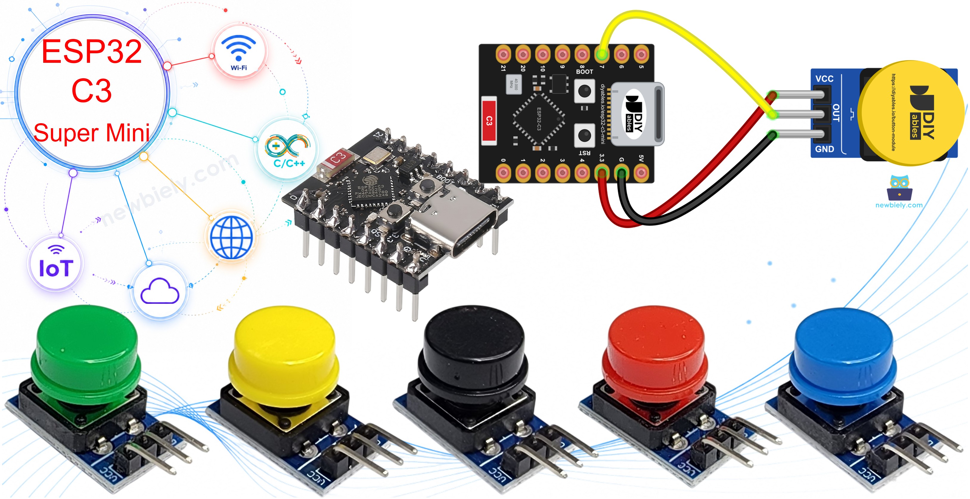 ESP32 C3 Super Mini - Button Module