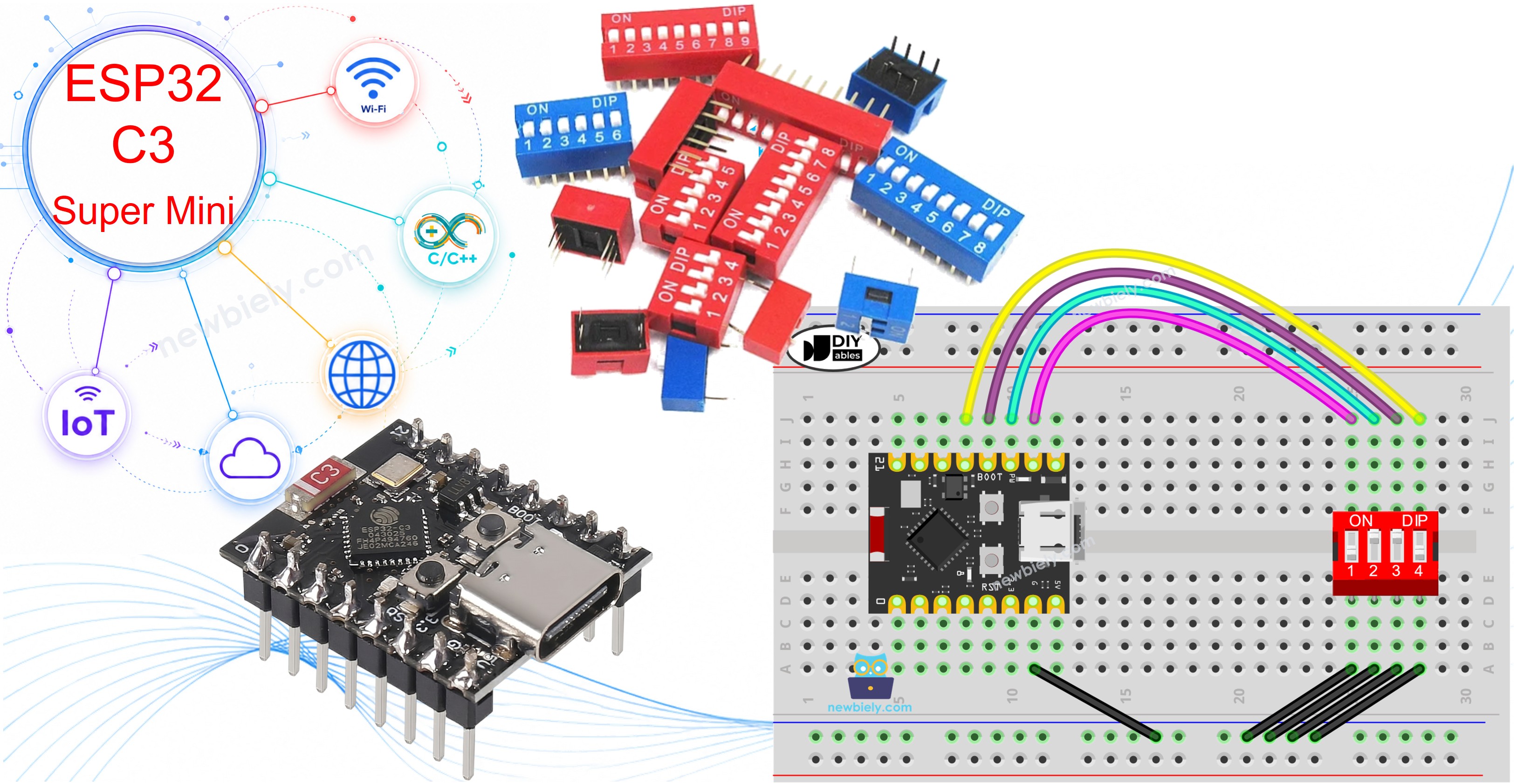ESP32 C3 Super Mini - DIP Switch