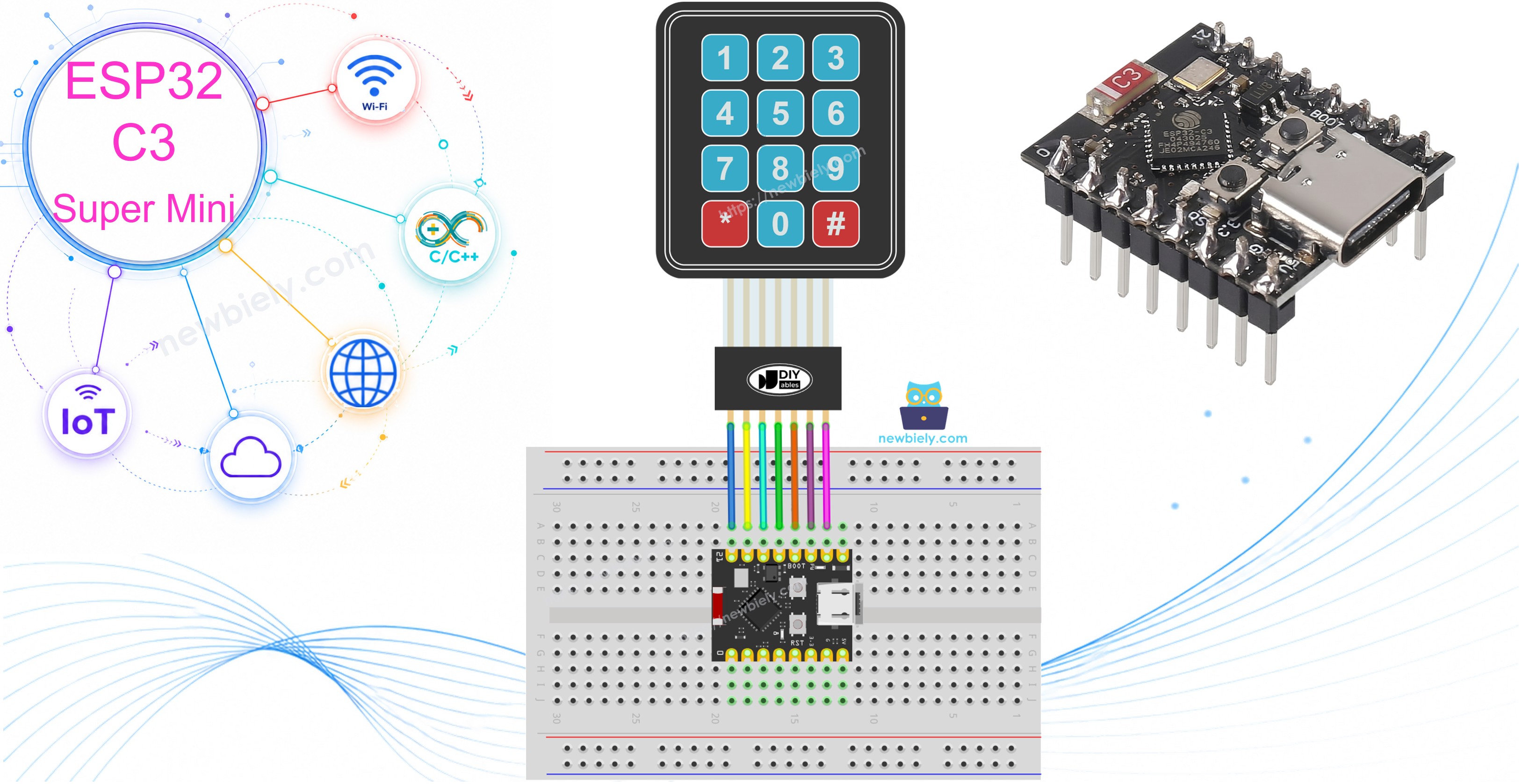 ESP32 C3 Super Mini - Keypad 3x4