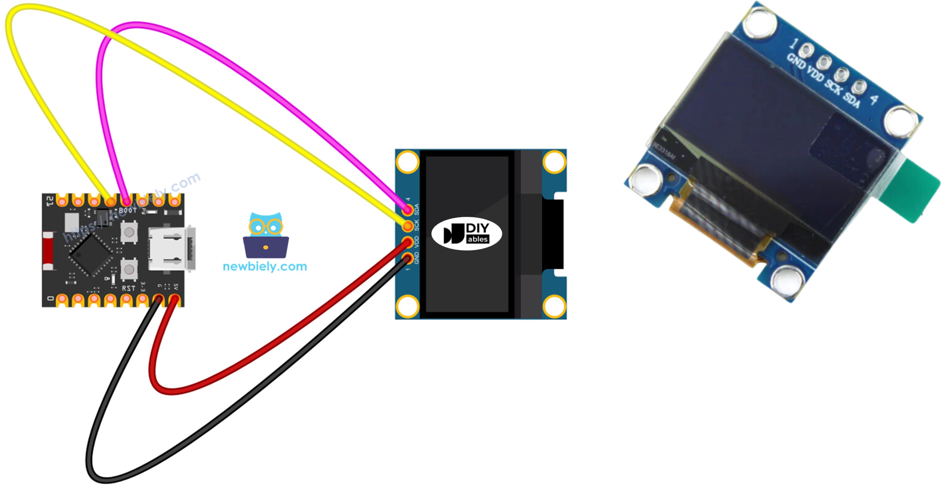 ESP32 C3 Super Mini OLED 128x64 display