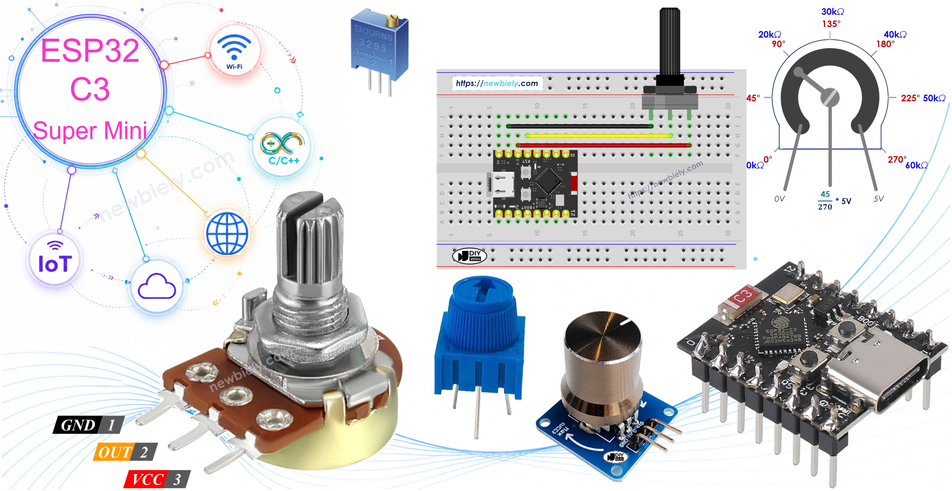 ESP32 C3 Super Mini POTENTIOMETER