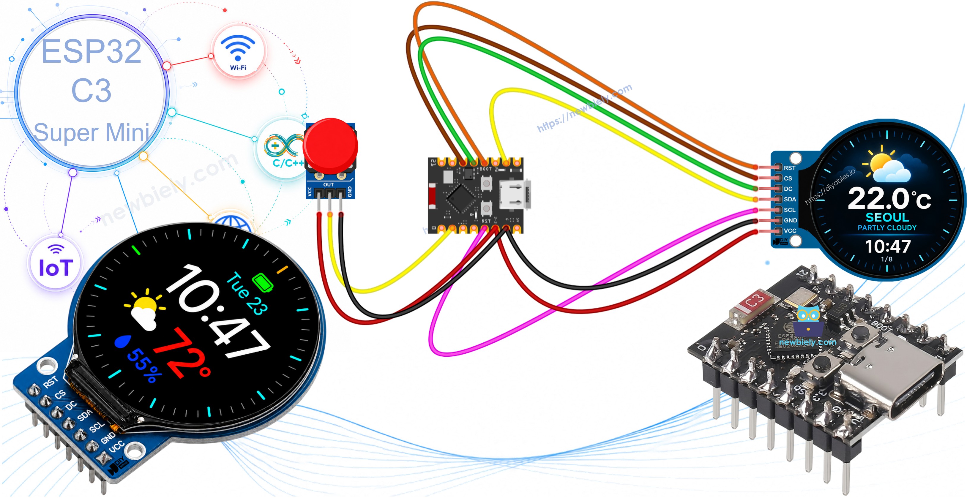 ESP32 C3 Super Mini - Smart Weather Station