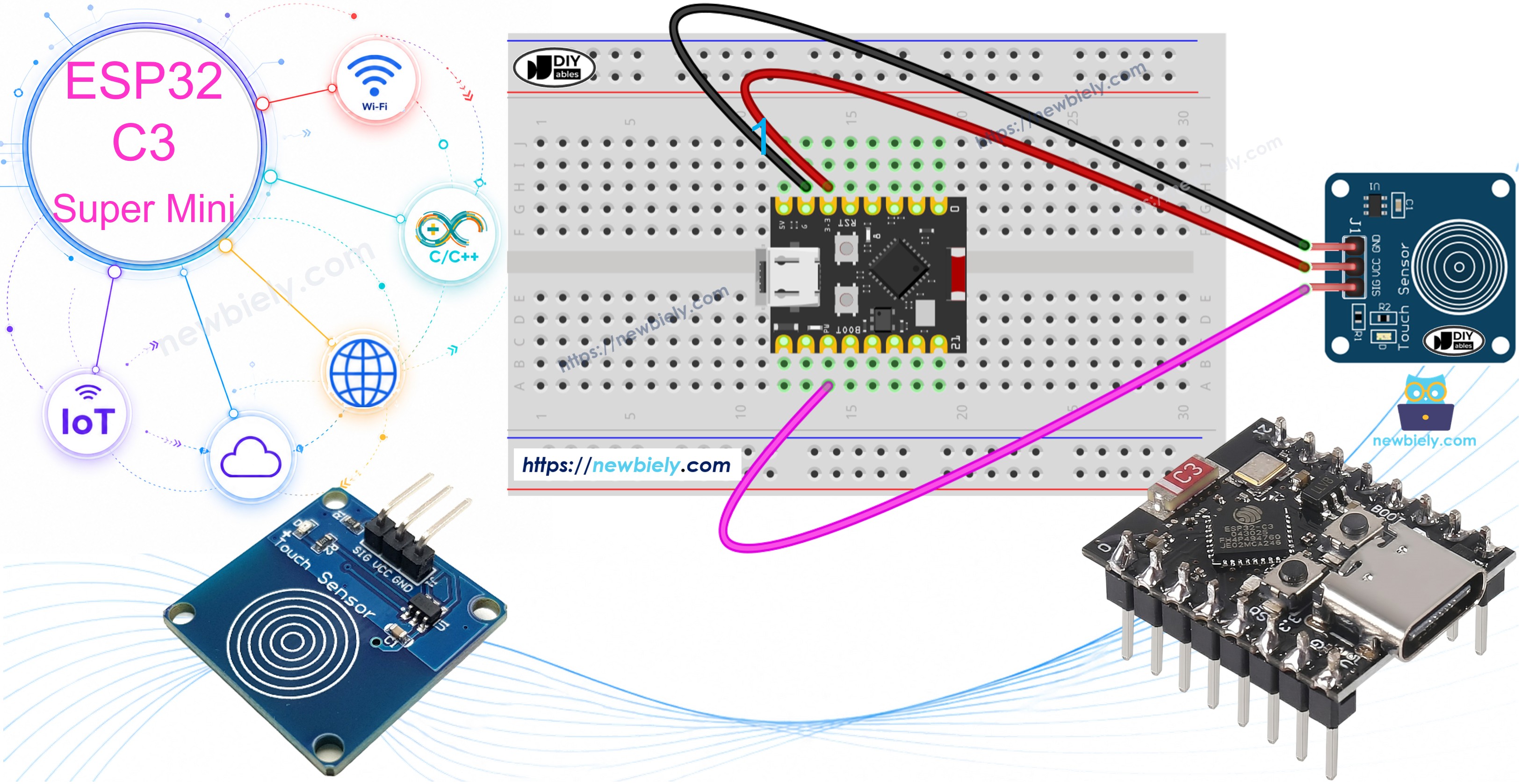 ESP32 C3 Super Mini - Touch Sensor
