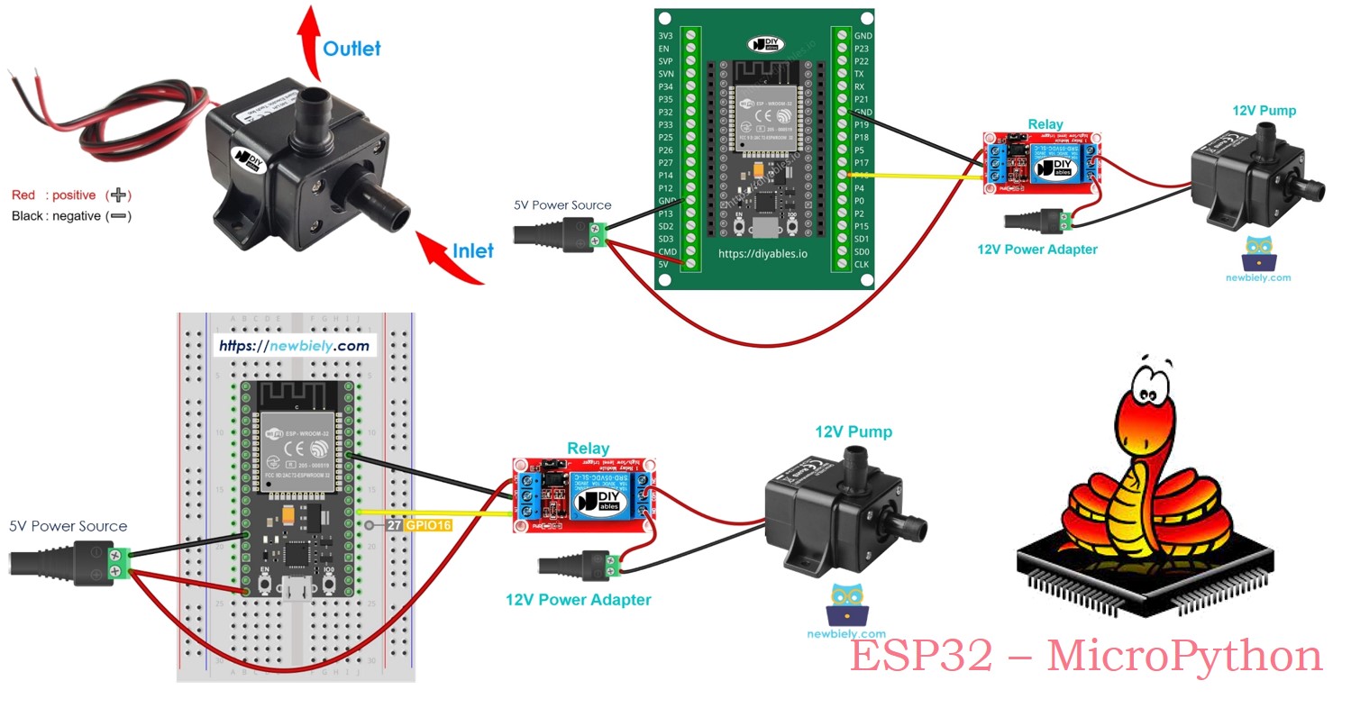 ESP32 MicroPython pump