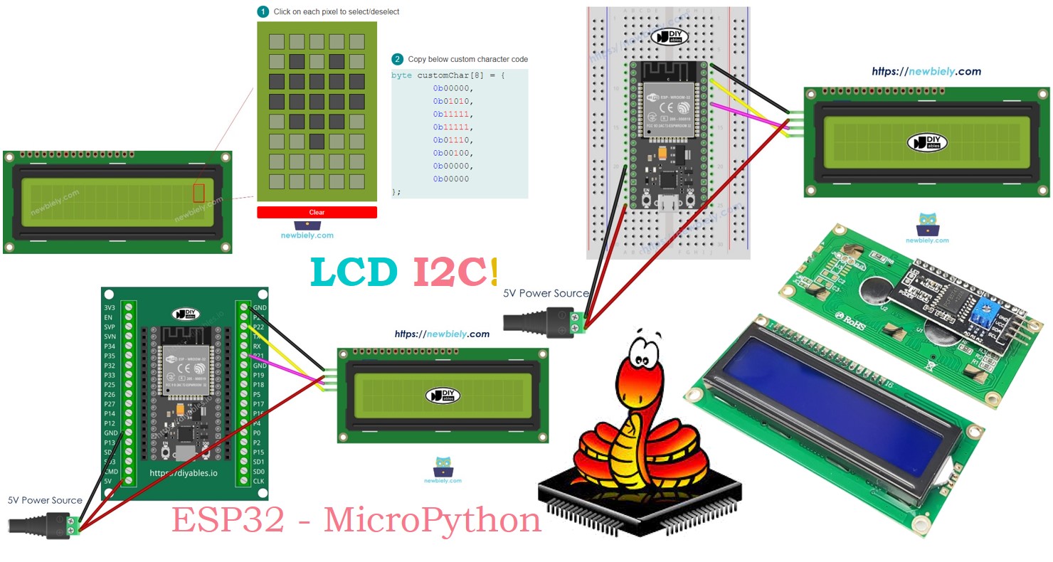 ESP32 MicroPython and 16x2 LCD I2C