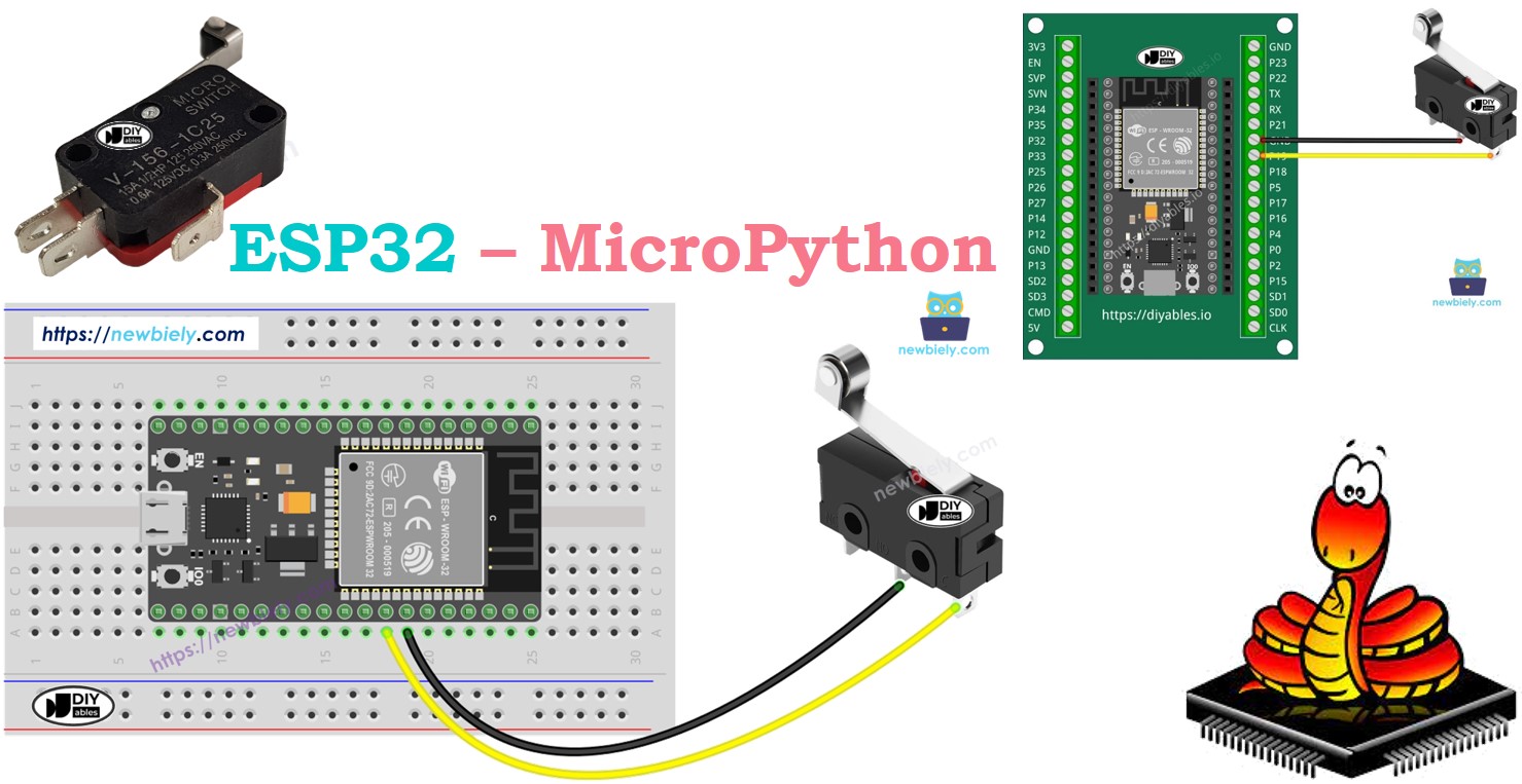 ESP32 MicroPython with Limit Switch