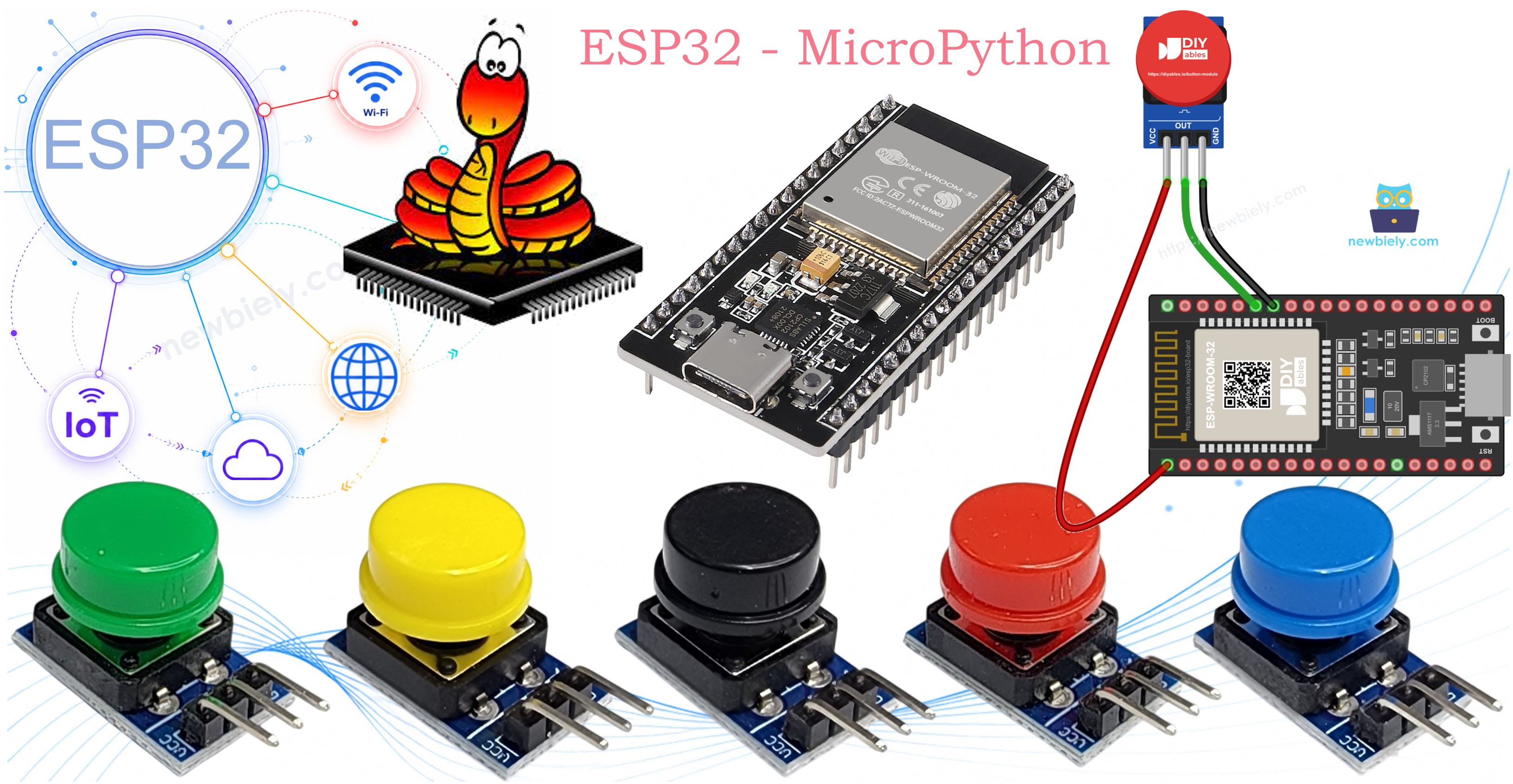 ESP32 MicroPython and button module