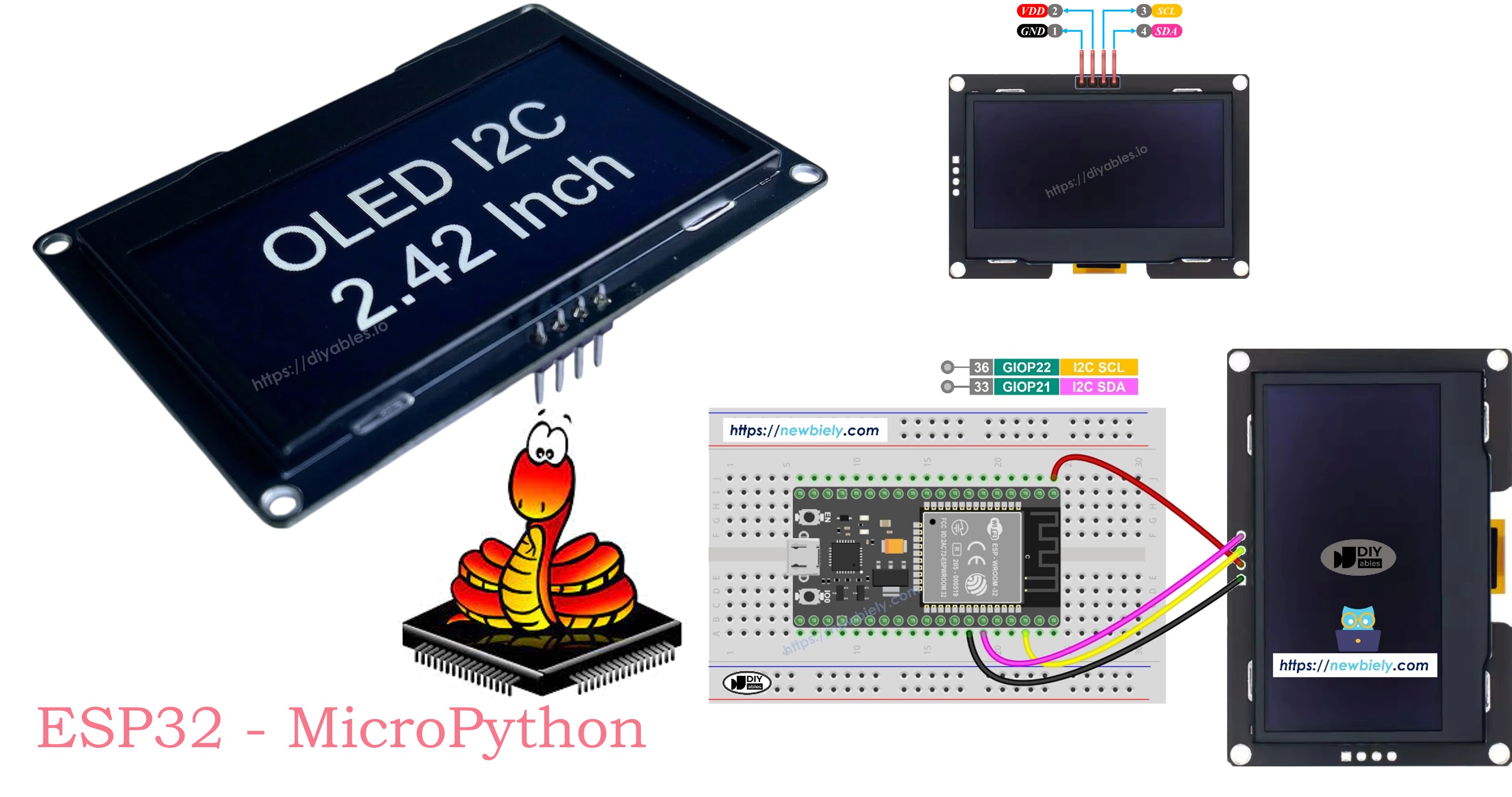 ESP32 MicroPython OLED SSD1309