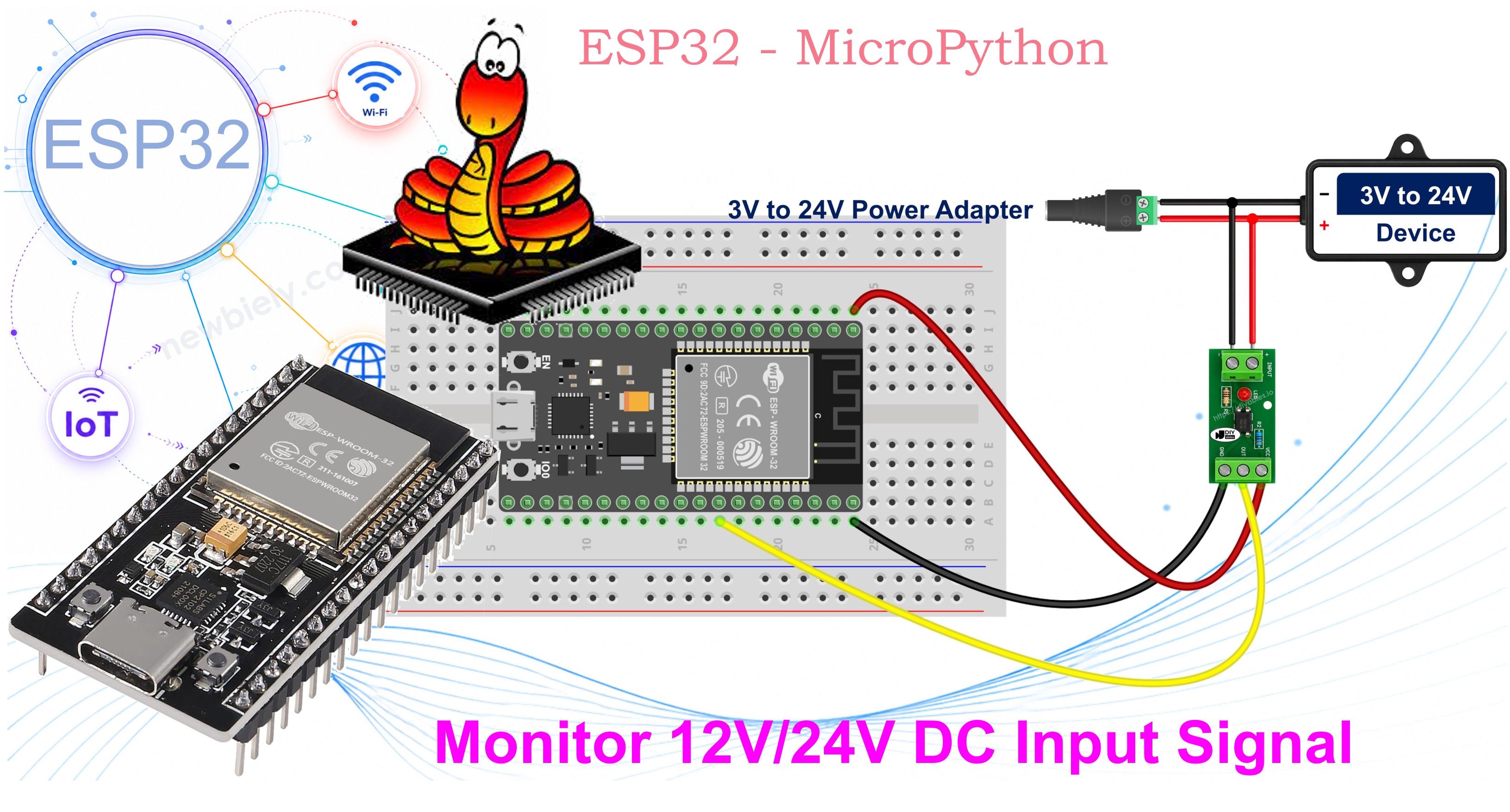 ESP32 MicroPython PC817 optocoupler isolated 24V input