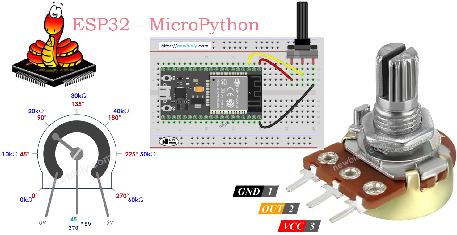 ESP32 MicroPython POTENTIOMETER