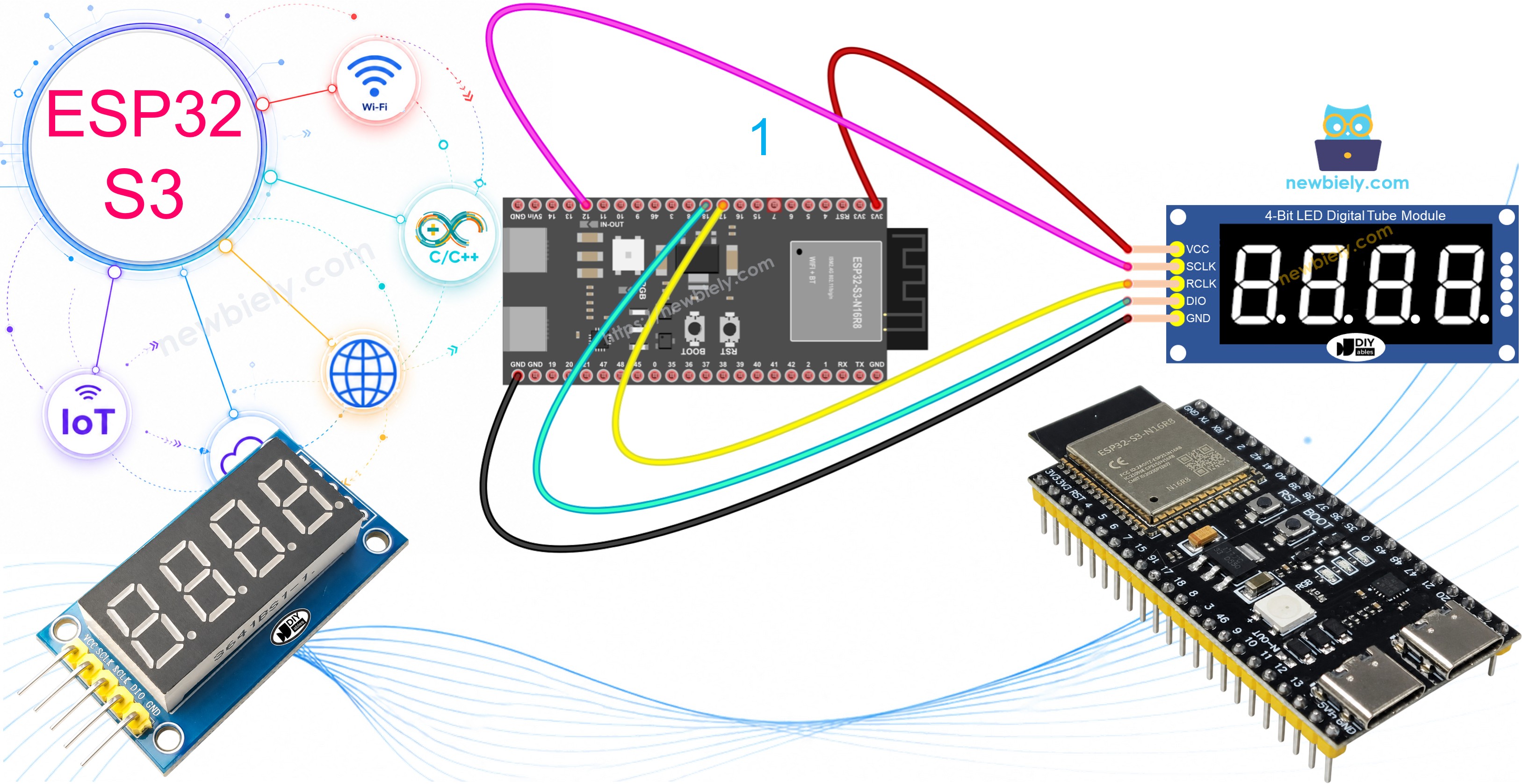 ESP32 S3 7-SEGMENT DISPLAY
