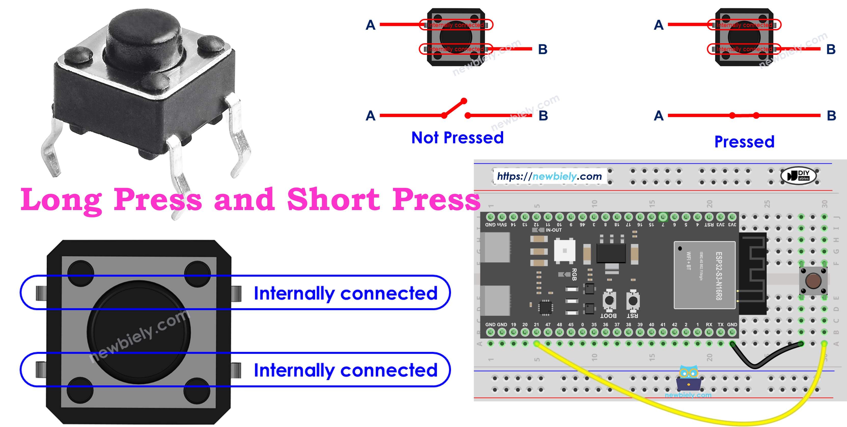 ESP32 S3 - Button - Long Press Short Press