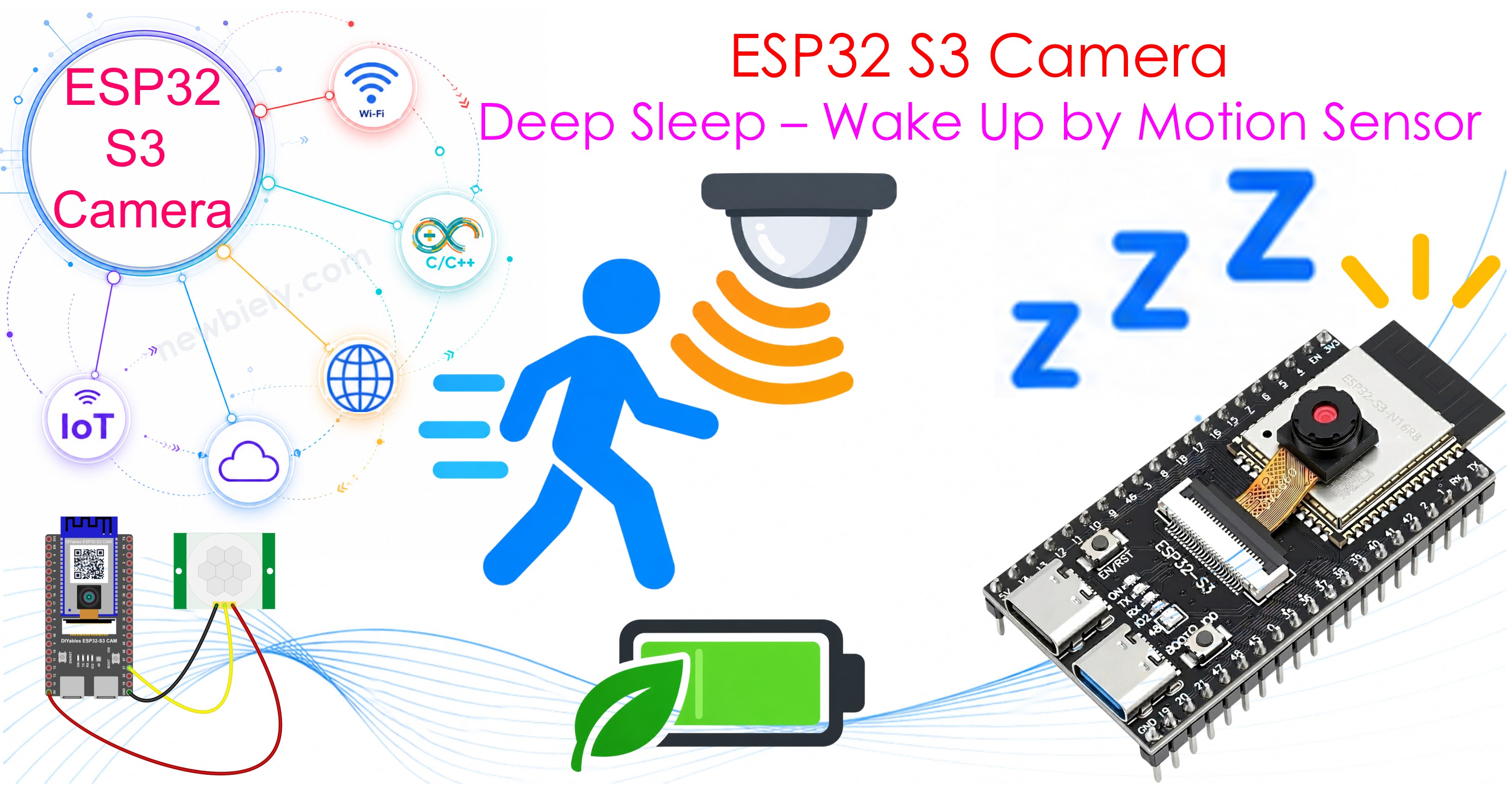 ESP32 S3 Camera - Save Battery with Deep Sleep