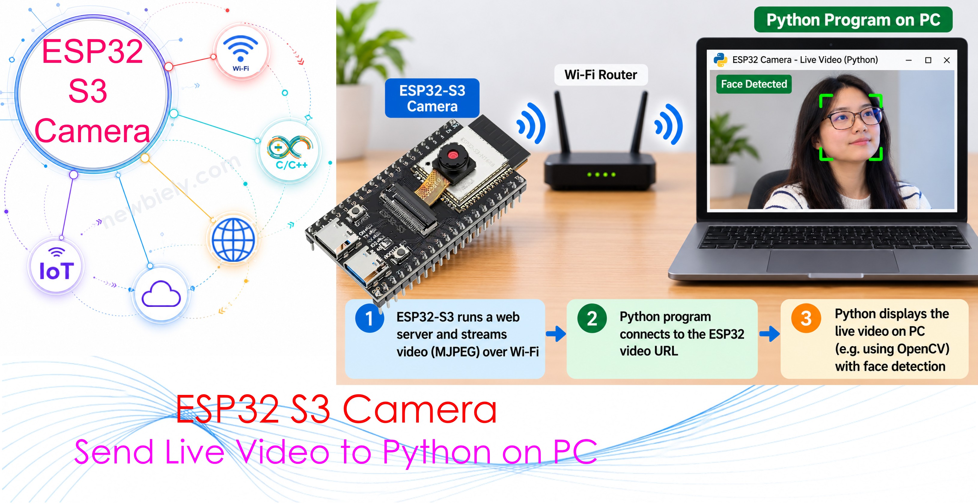 ESP32 S3 Camera - Send Live Video to Python on PC