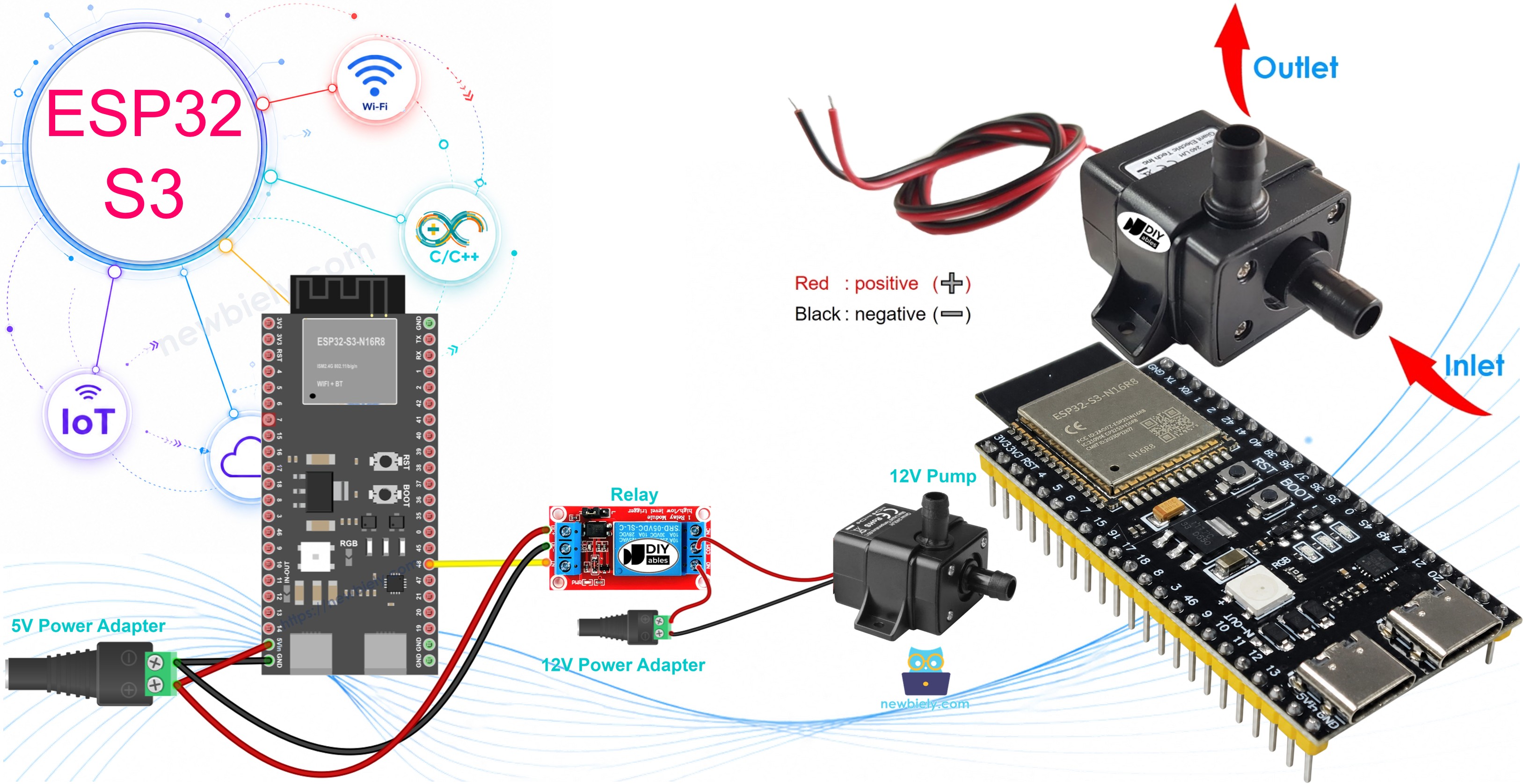 ESP32 S3 - Controls Pump