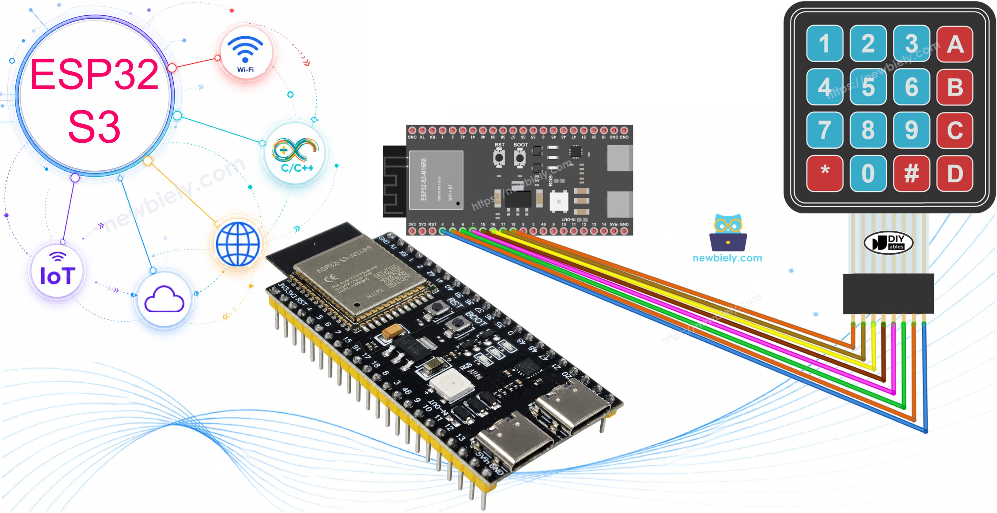 ESP32 S3 - 4x4 Keypad
