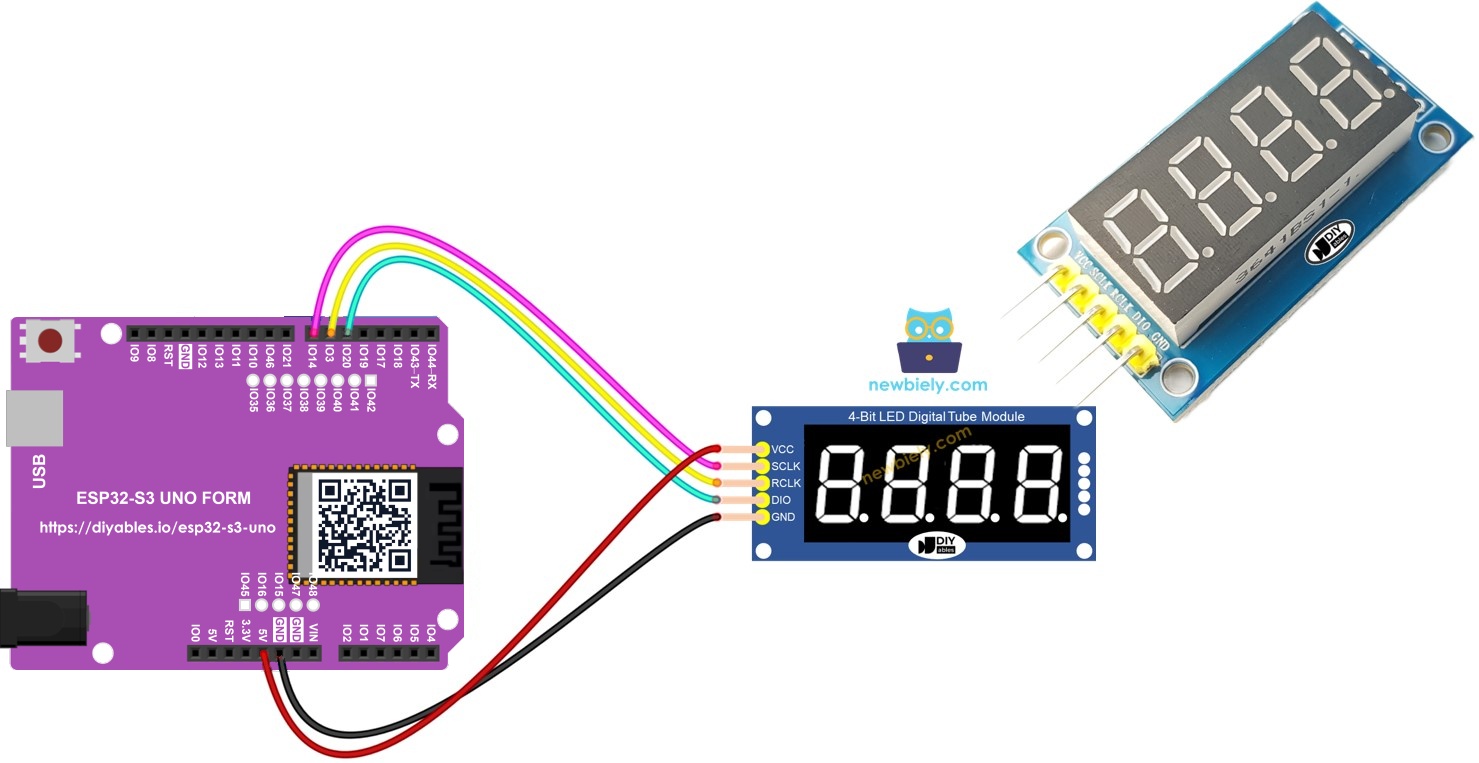 ESP32 S3 Uno 7-SEGMENT DISPLAY