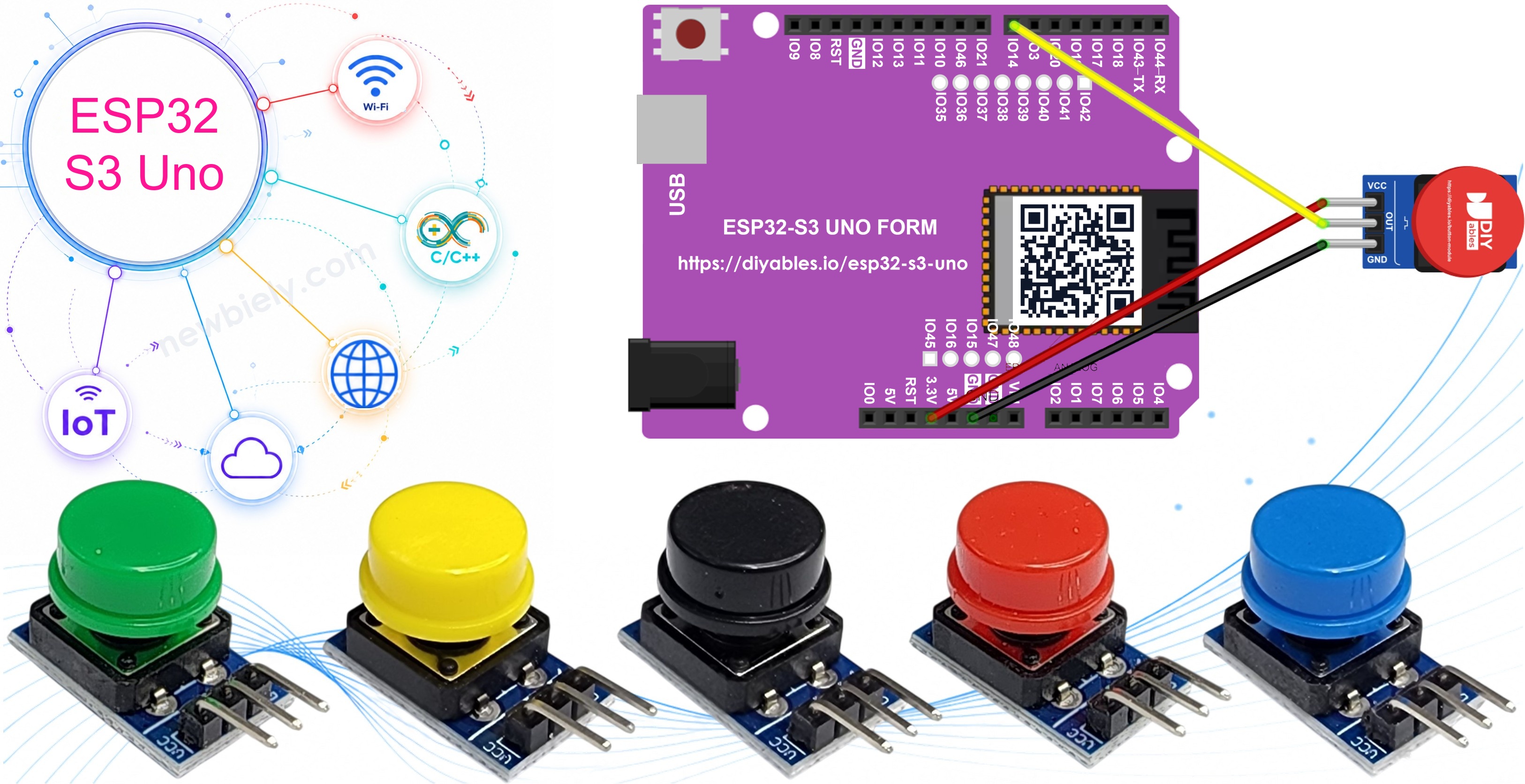 ESP32 S3 Uno button module
