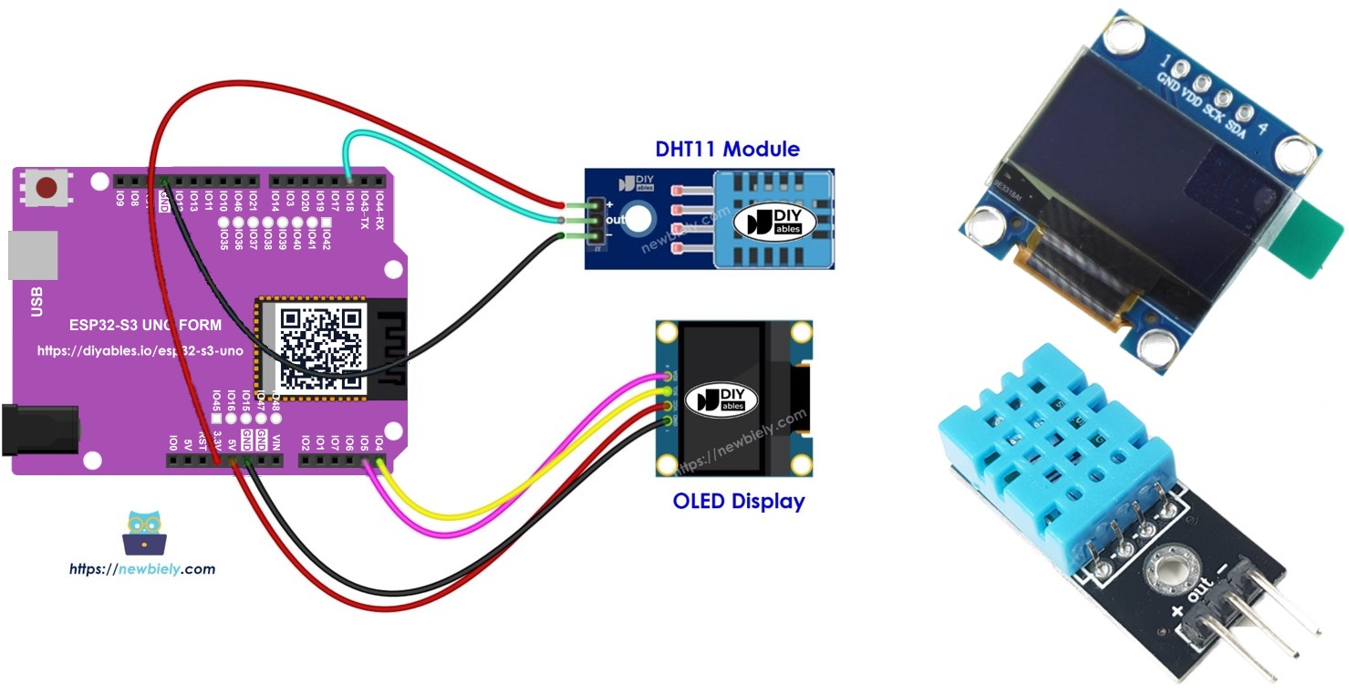 ESP32 S3 Uno DHT11 OLED