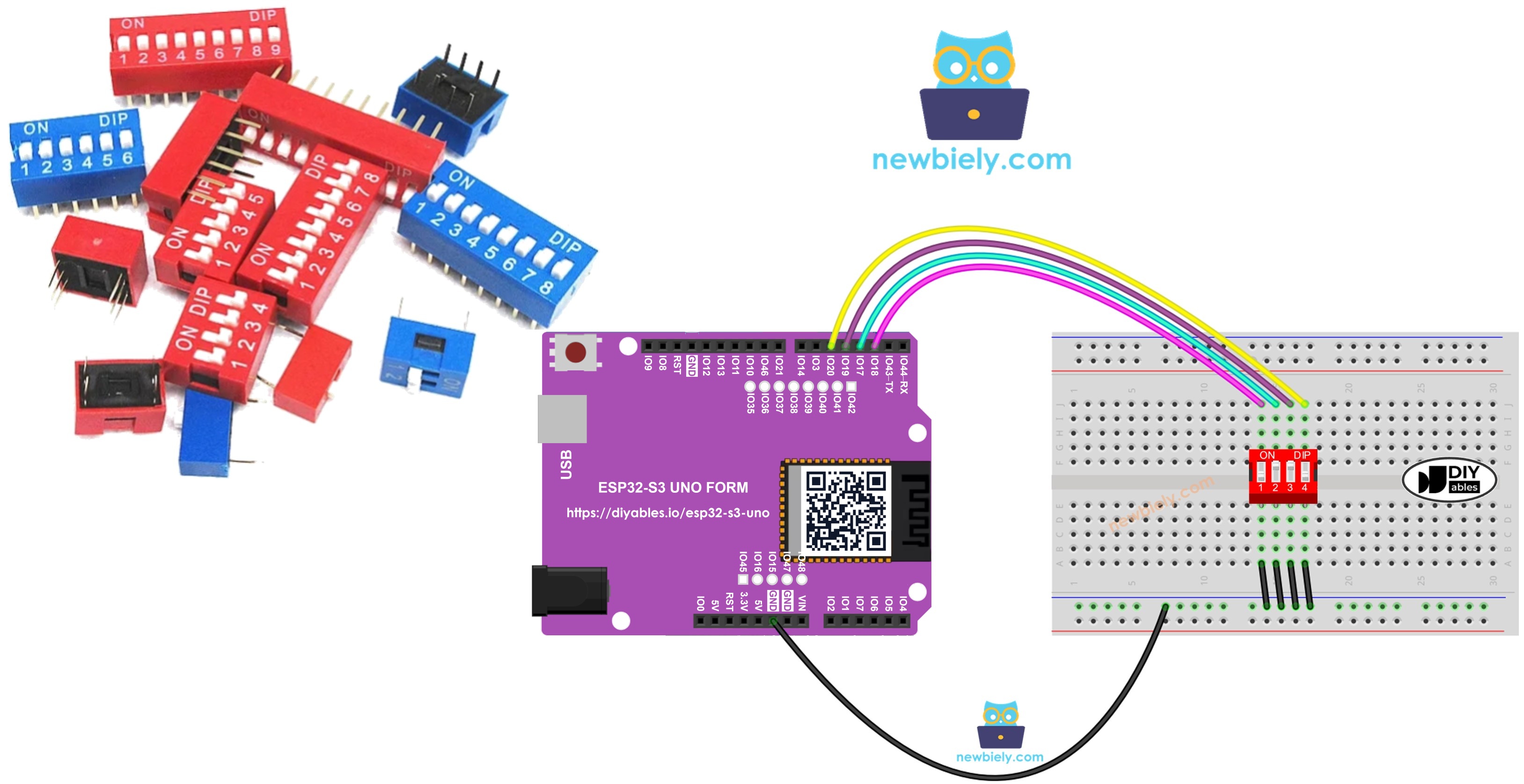 ESP32 S3 Uno DIP switch