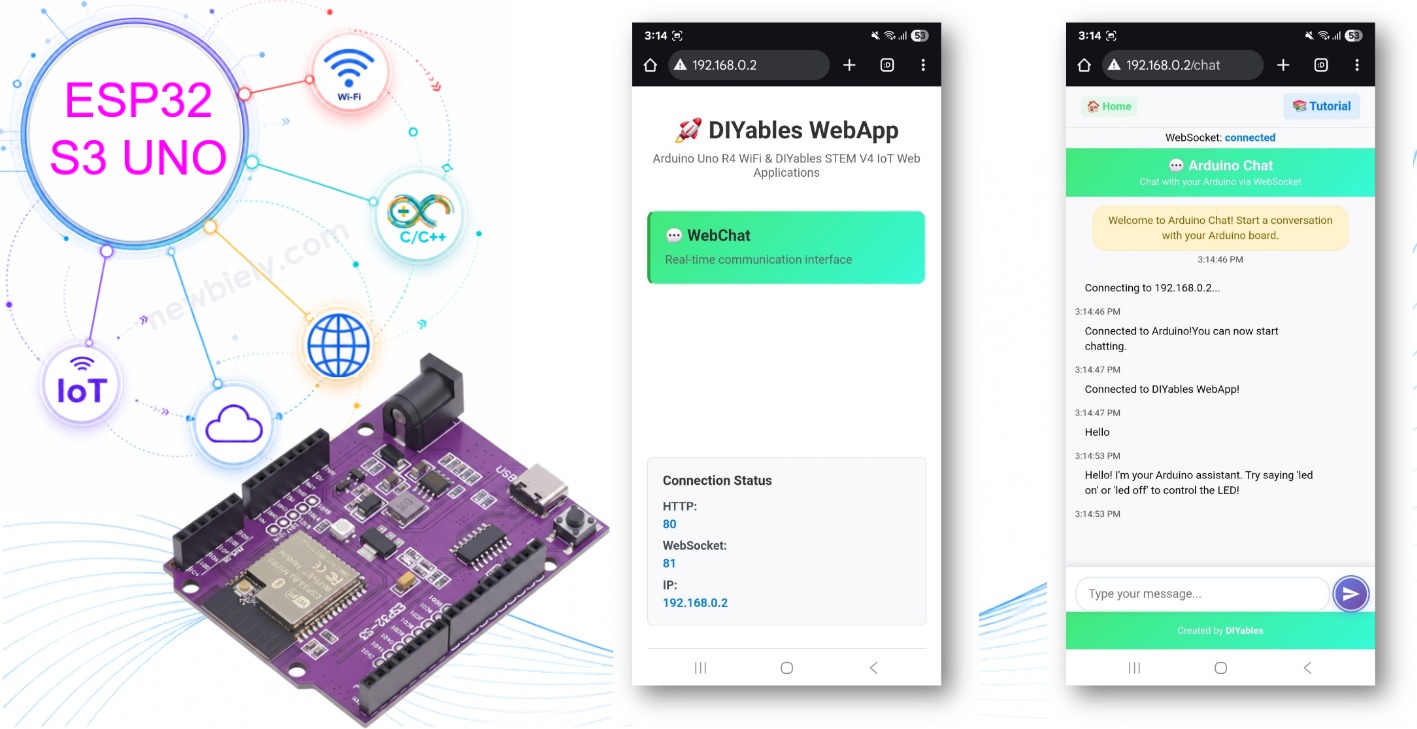 ESP32 S3 Uno WebChat