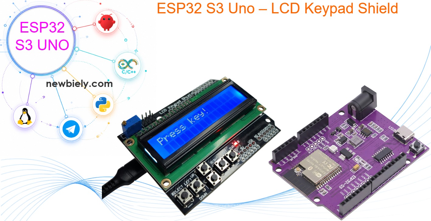 ESP32 S3 Uno LCD Keypad Shield