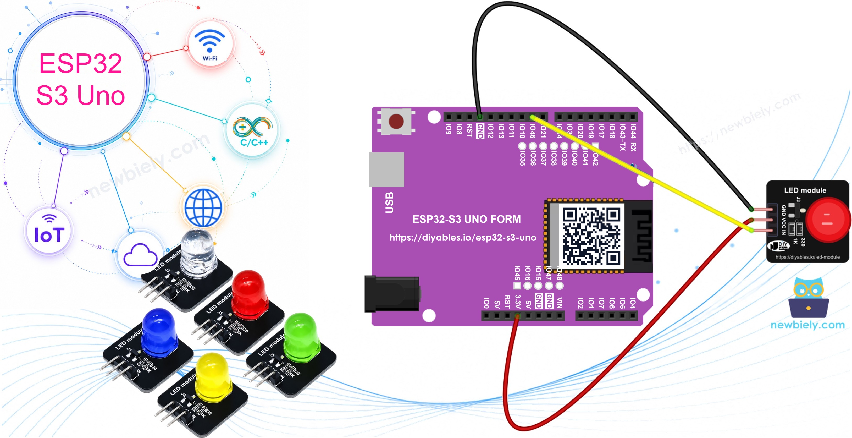 ESP32 S3 Uno LED module