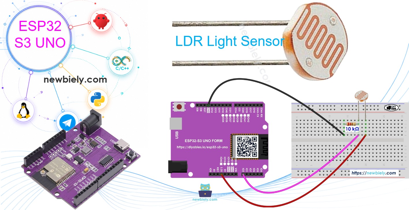 ESP32 S3 Uno LIGHT SENSOR